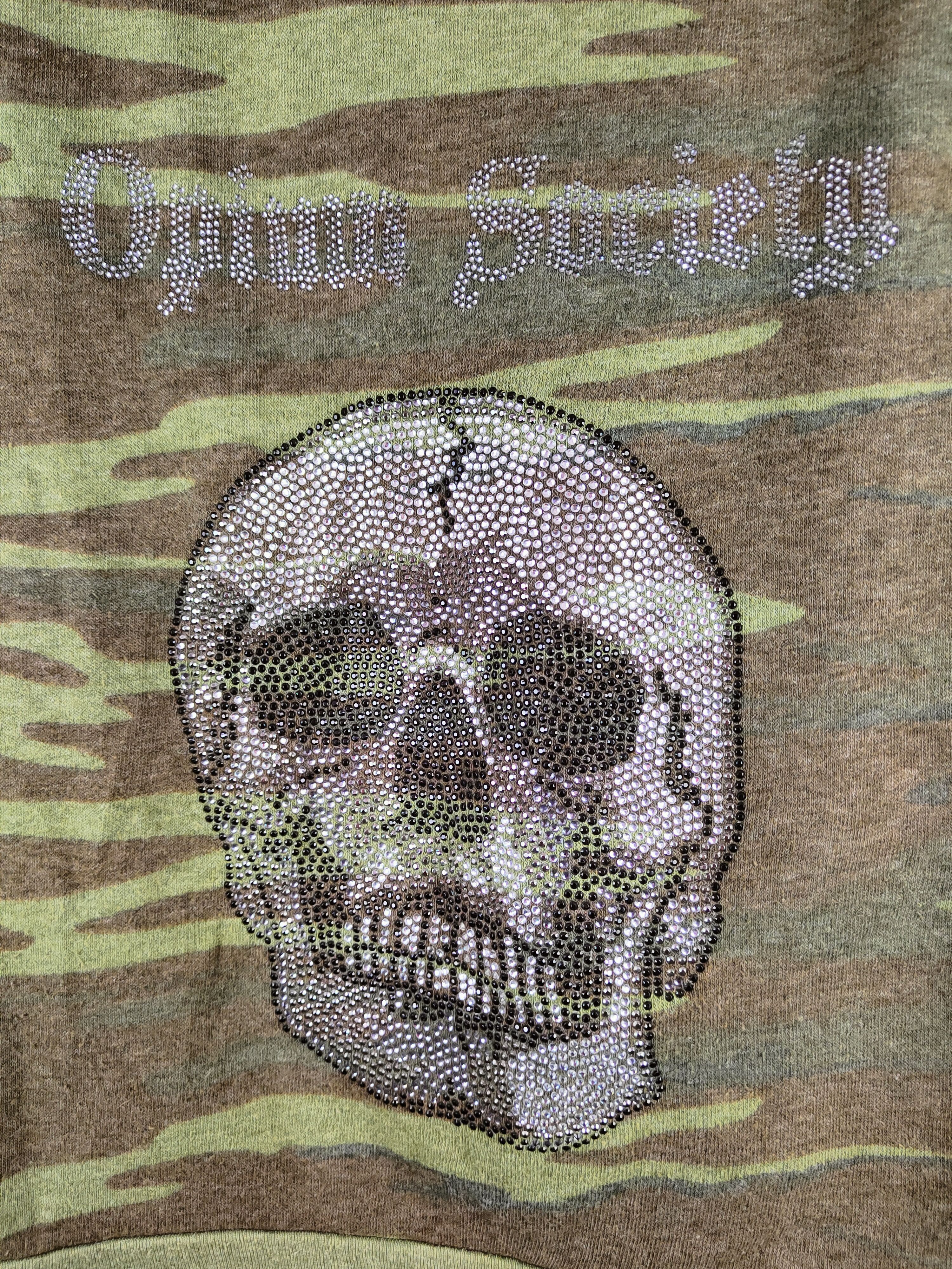 Skull Jeans by an Alchemist DL Camo Skull Arny Green Hoodie Sweaters #46-855 Size US XL / EU 56 / 4 - 2 Thumbnail