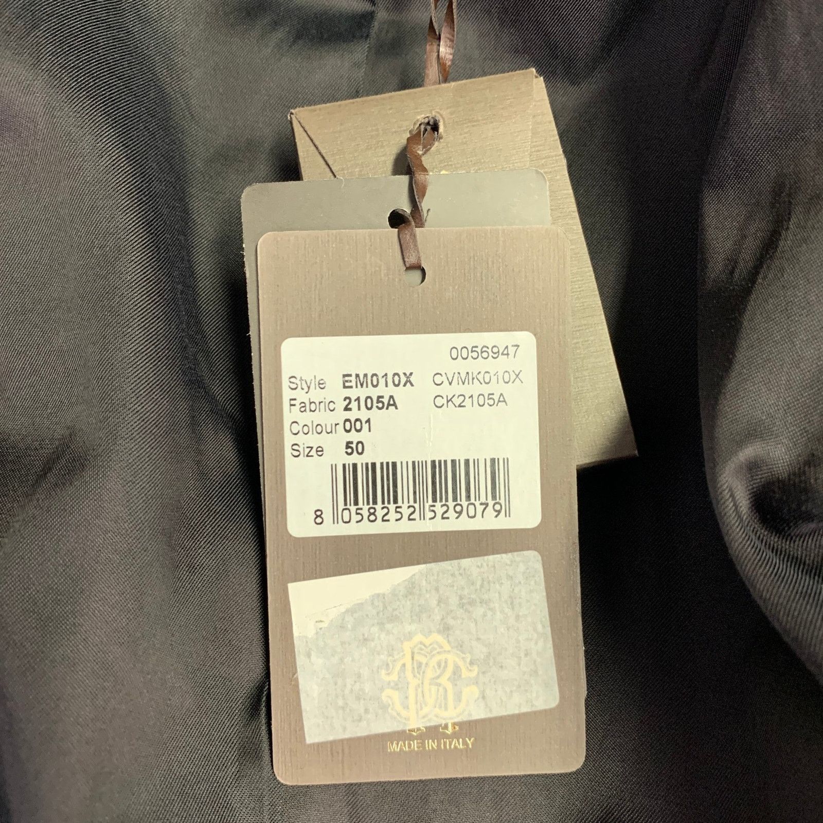 Roberto Cavalli ROBERTO CAVALLI Black Grey Snake Jacquard Wool Silk Size 40R - 7 Thumbnail