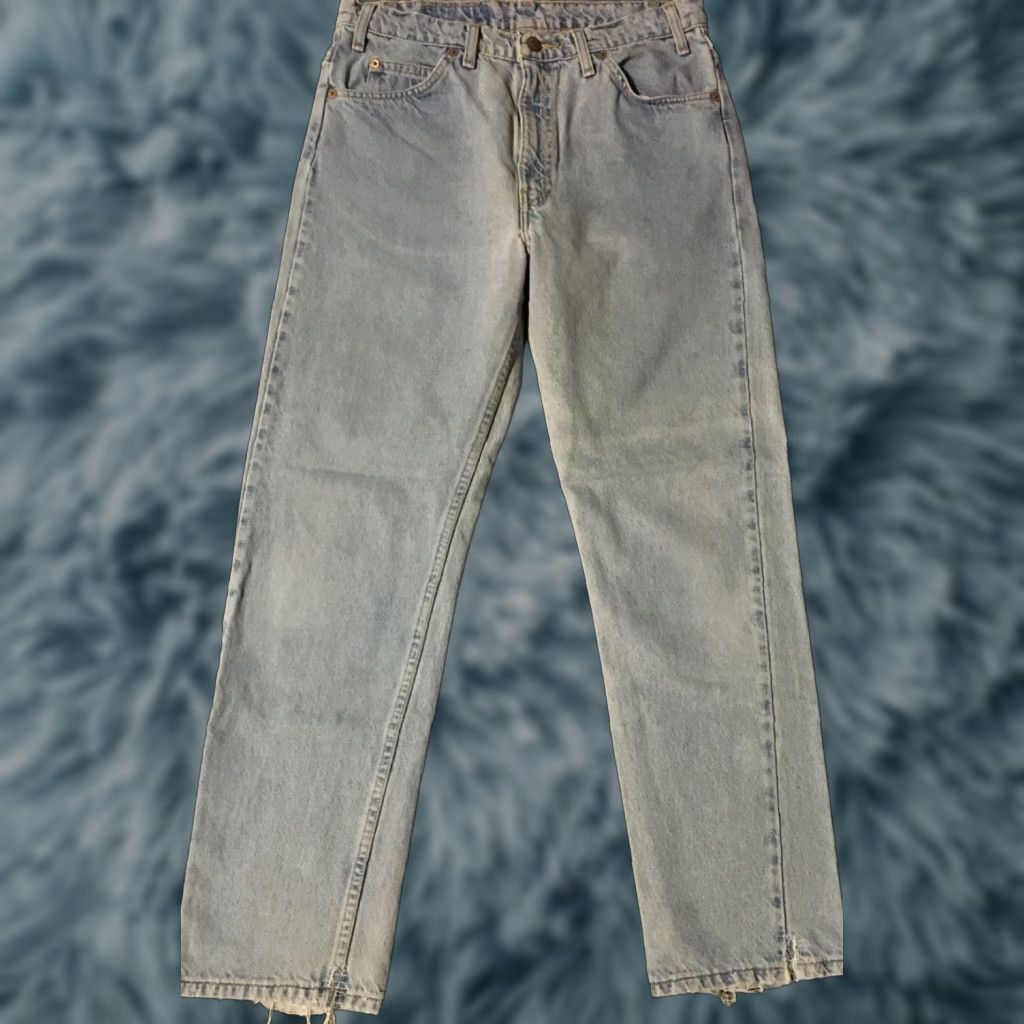Levi's VINTAGE Levis Jeans 31 80s 90s Grunge Biker Punk Skate Orange Tab Faded Distress 505 Size US 31 - 1 Thumbnail
