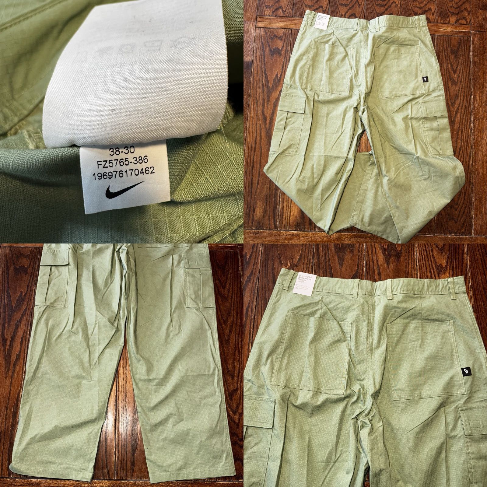 Nike Nike Club Mens Pants 38x30 Cargo Stretch FZ5765-386 Oil Green Regular Inseam 30in NWT Size US 38 / EU 54 - 8 Thumbnail