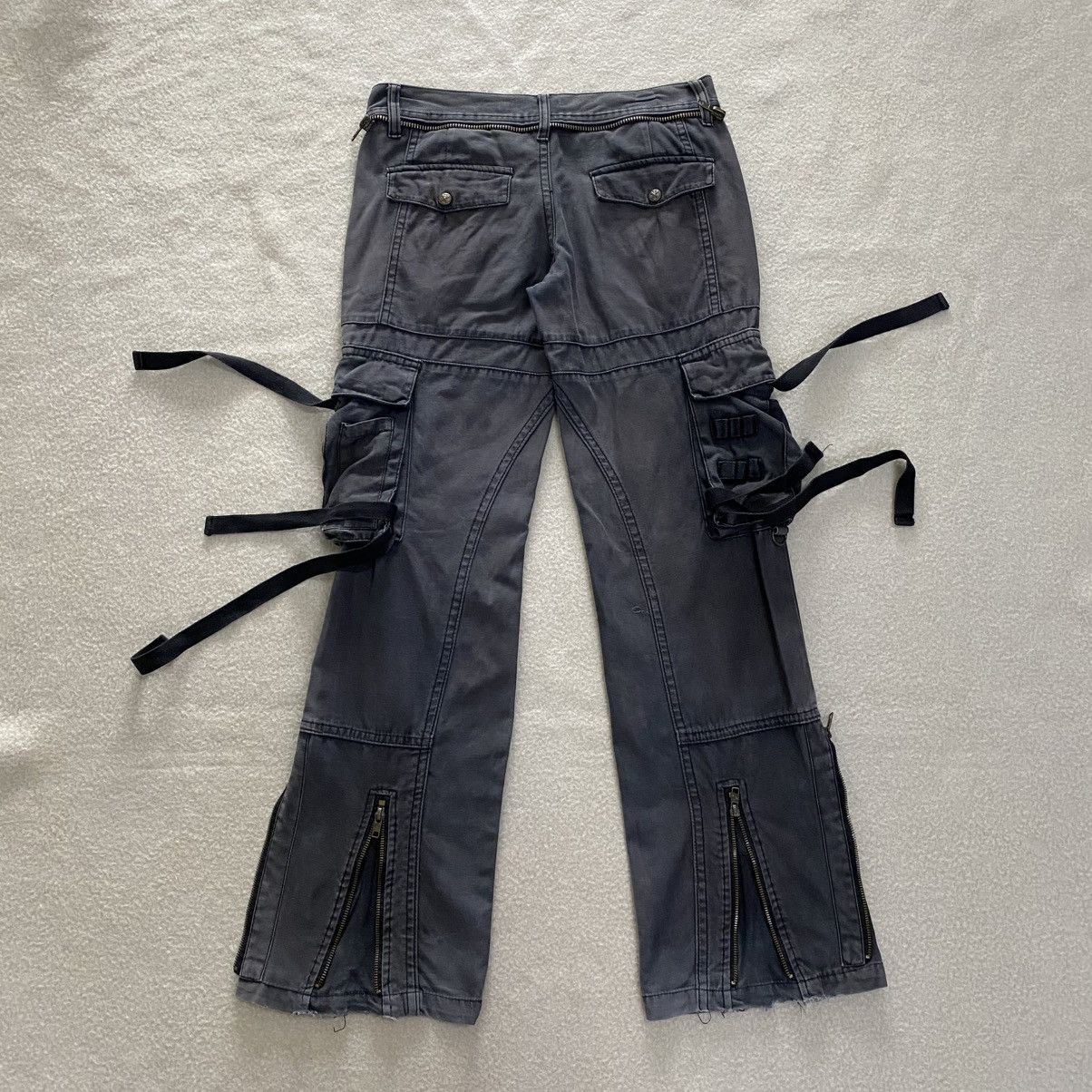 If Six Was Nine × Japanese Brand MIDAS Flared Parachute Utility Cargo Pants w30 Size US 30 / EU 46 - 2 Thumbnail