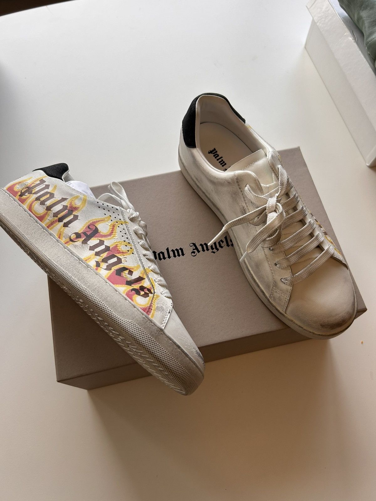Palm Angels Palm Angels Spray Flame Sneakers Size US 10 / EU 43 - 1 Preview