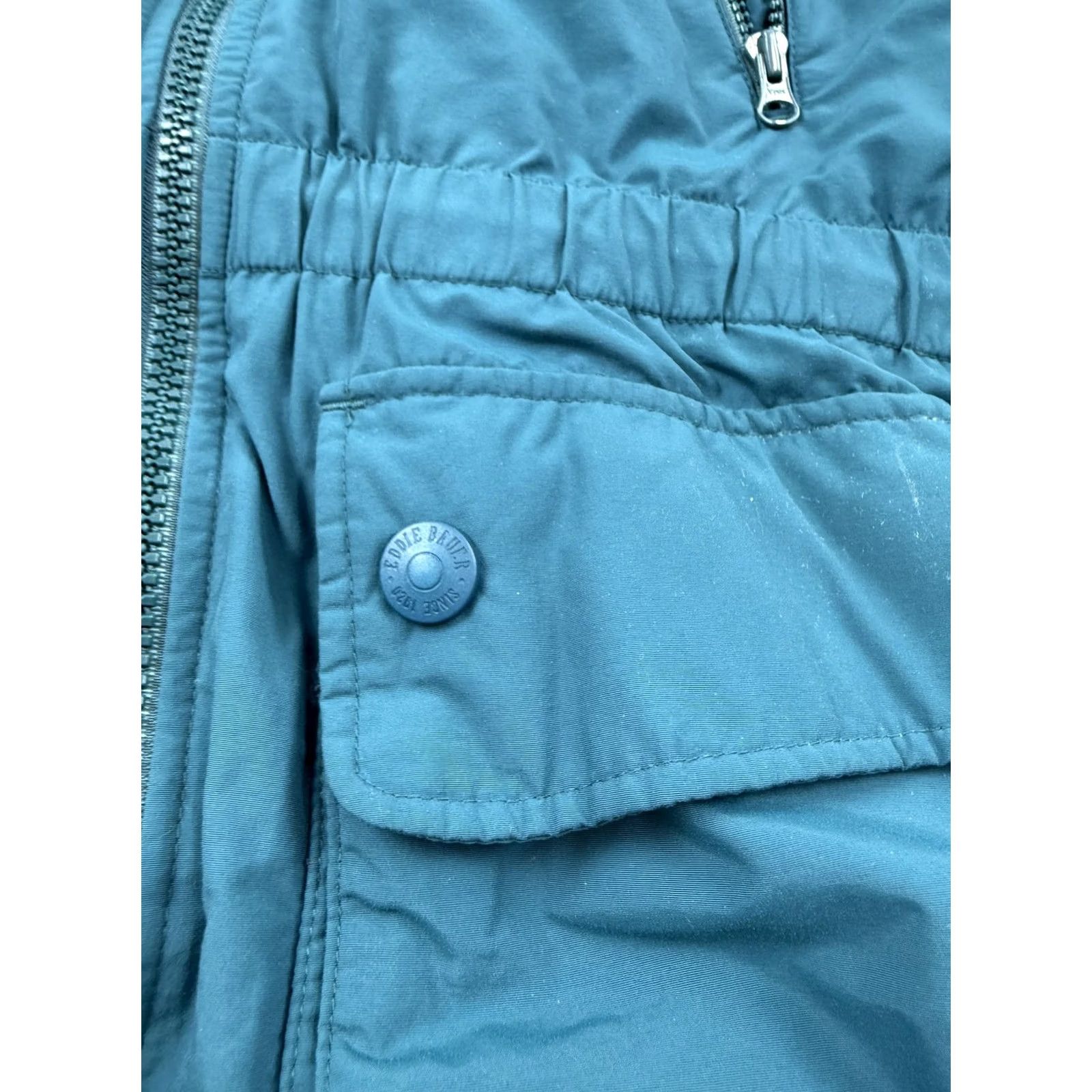 Eddie Bauer VINTAGE Eddie Bauer Coat Womens Medium Blue Hooded Insulated Parka Ski Winter Size M / US 6-8 / IT 42-44 - 4 Thumbnail