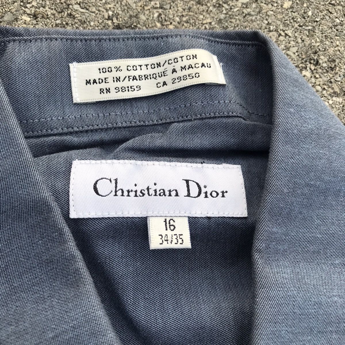 Christian Dior Monsieur × Dior × Vintage Christian Dior Button dress shirt blue Sz 16 XL Size US XL / EU 56 / 4 - 3 Thumbnail