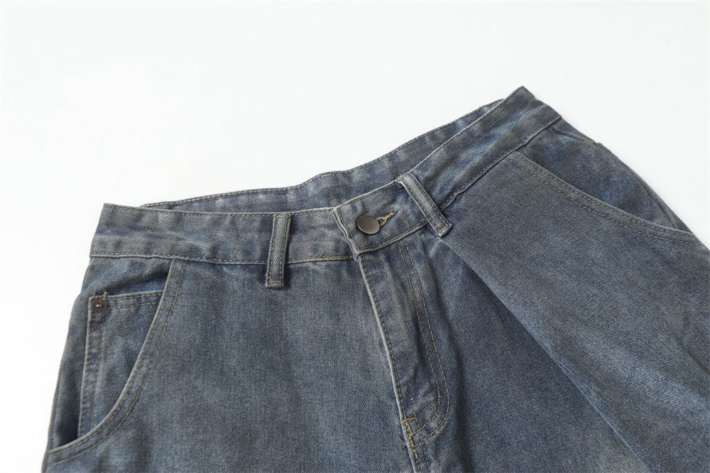 Japanese Brand × Jean Men's washed workwear distressed dirty denim shorts Size US 32 / EU 48 - 3 Thumbnail
