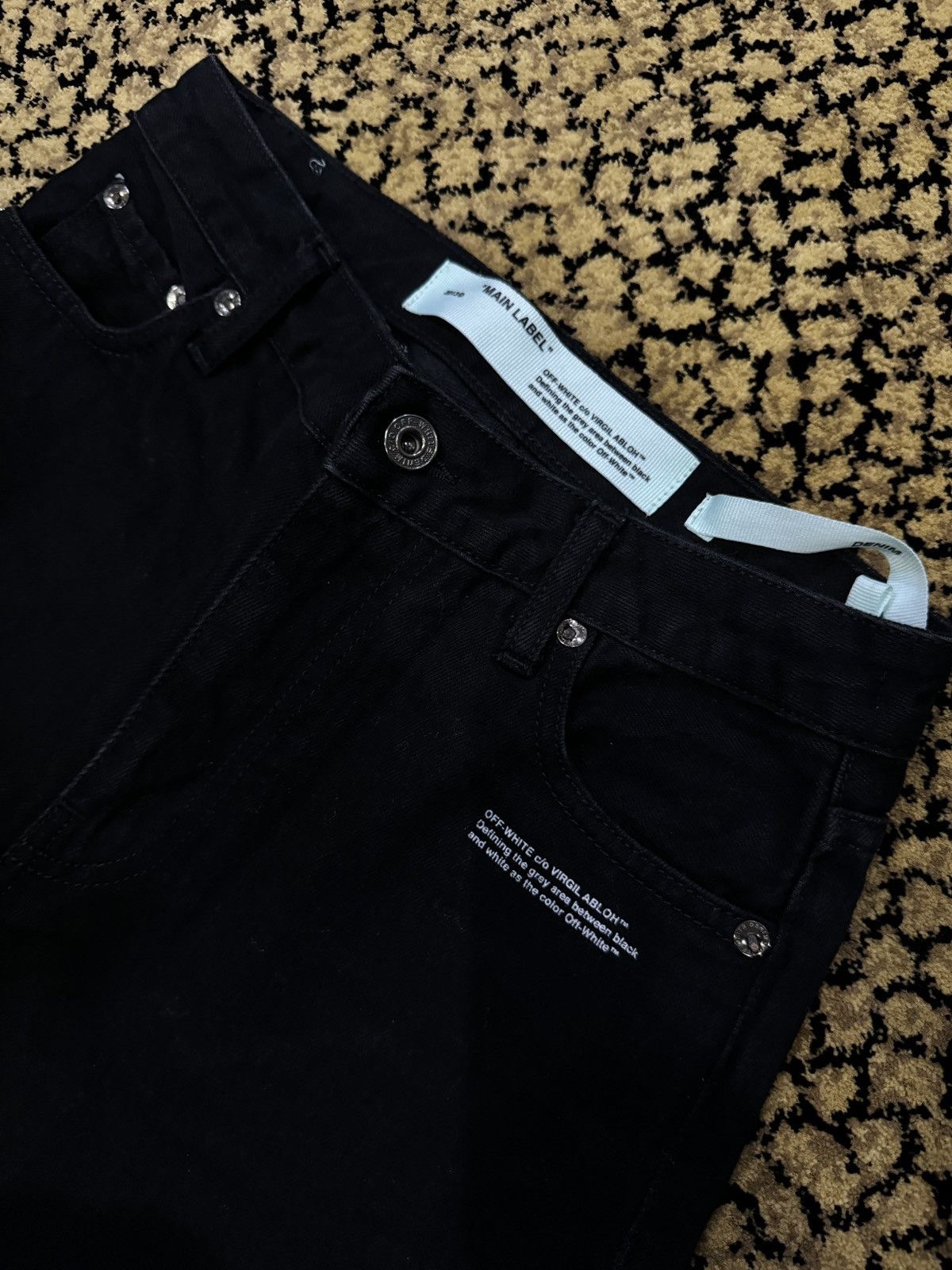 Off-White Off White Denim Black Size 25" / US 0 / IT 36 - 2 Thumbnail