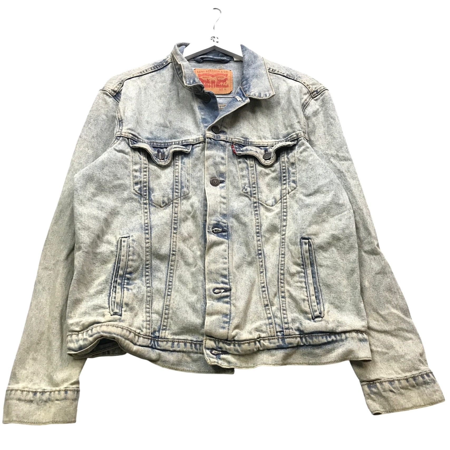 Denime Levis Strauss & Co. Denim Jeans Trucker Jacket Womens Medium M Long Sleeve Blue Jacket Size M / US 6-8 / IT 42-44 - 2 Thumbnail