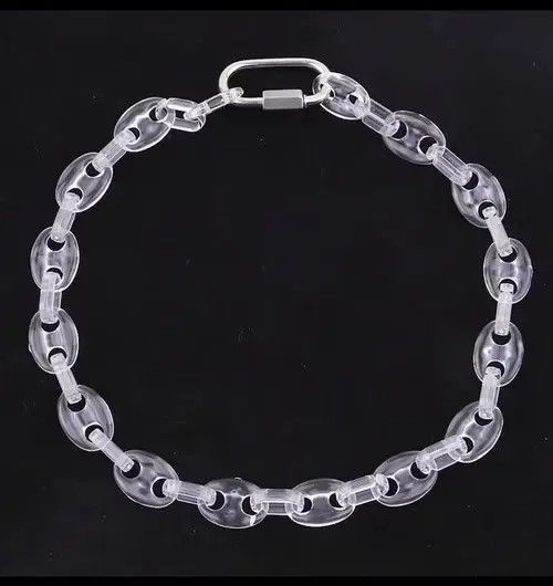 Jewelry Transparent Chain Lock Necklace Size ONE SIZE - 4 Thumbnail