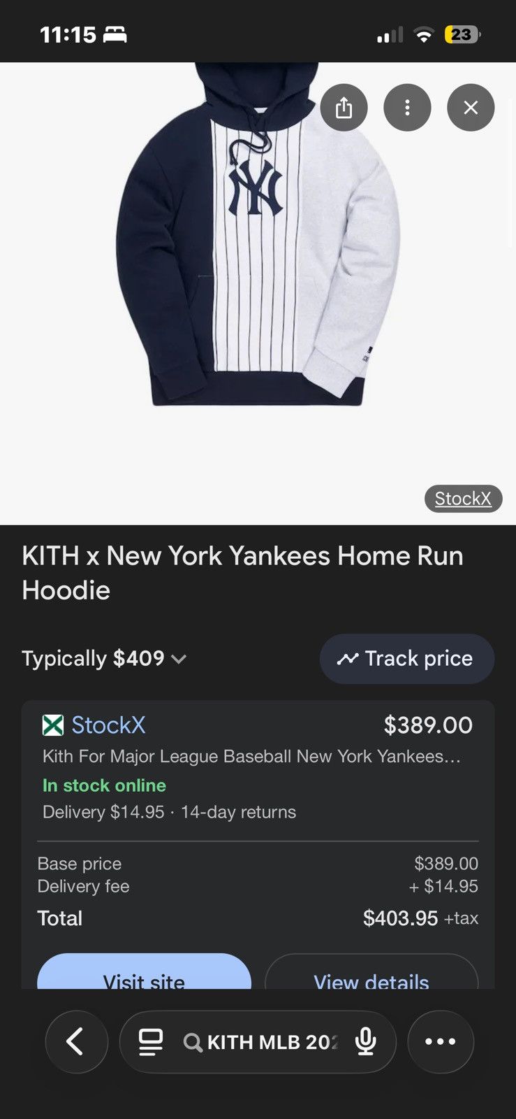 Kith × MLB Kith x NY MLB Hoodie Size US XS / EU 42 / 0 - 9 Thumbnail