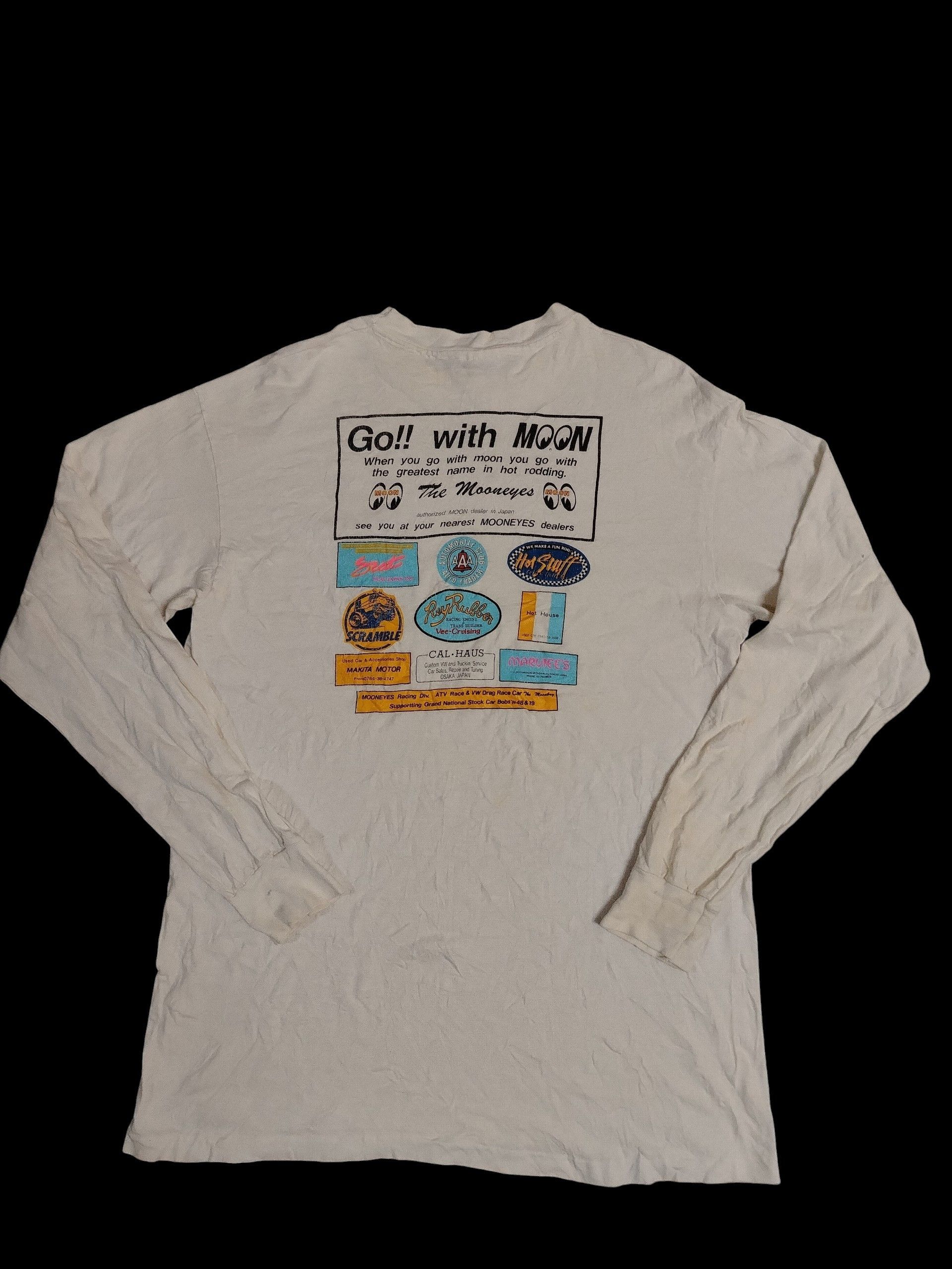 Hanes Vintage 90s MOONEYES Tag Hanes Beefy Size US L / EU 52-54 / 3 - 1 Thumbnail