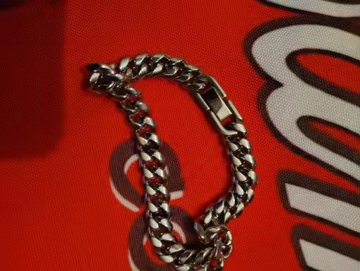 Jewelry 8 mm + 18 cm Cuban Chain Bracelets Size ONE SIZE - 2 Thumbnail