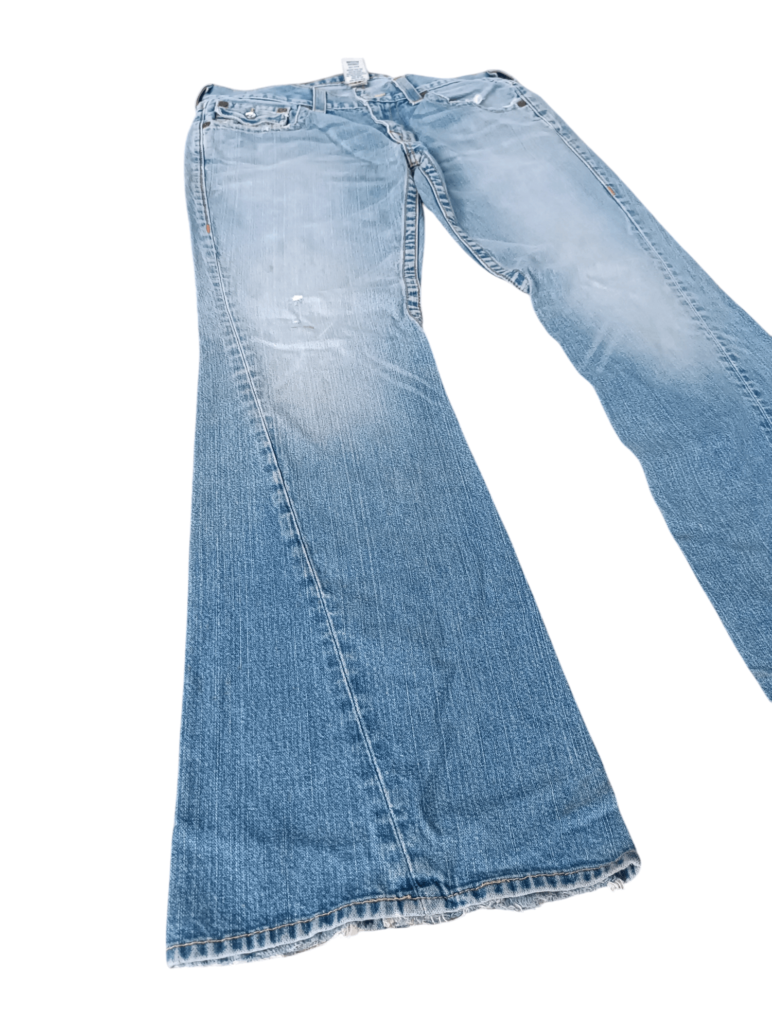 True Religion × Vintage True Religion Joey Distressed Flared Jeans Size US 34 / EU 50 - 5 Thumbnail