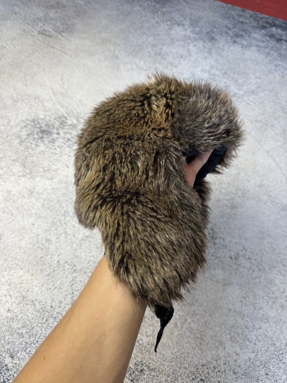 Vintage Ushanka Trapper Hat Furry Mohair Fuzzy Fur Hat Y2K 90s rare Size ONE SIZE - 6 Thumbnail