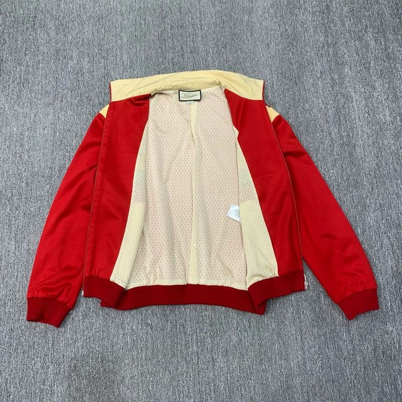 Gucci White and red color-blocked jacket 2504-Nextarrow