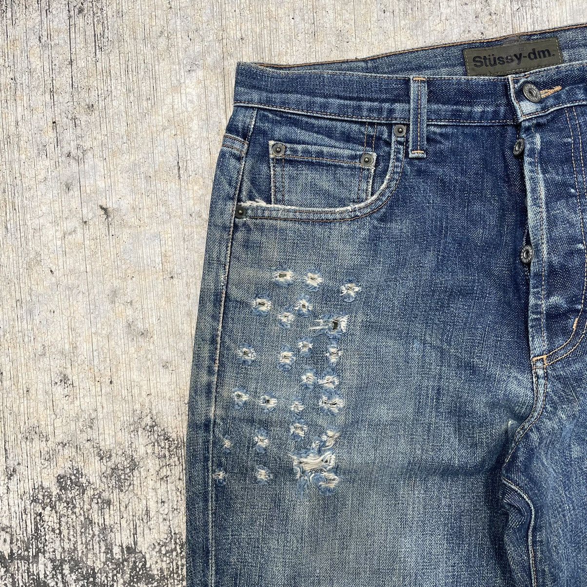 Stussy Vintage Distress Stussy Crown Rough Denim Size US 32 / EU 48 - 4 Thumbnail