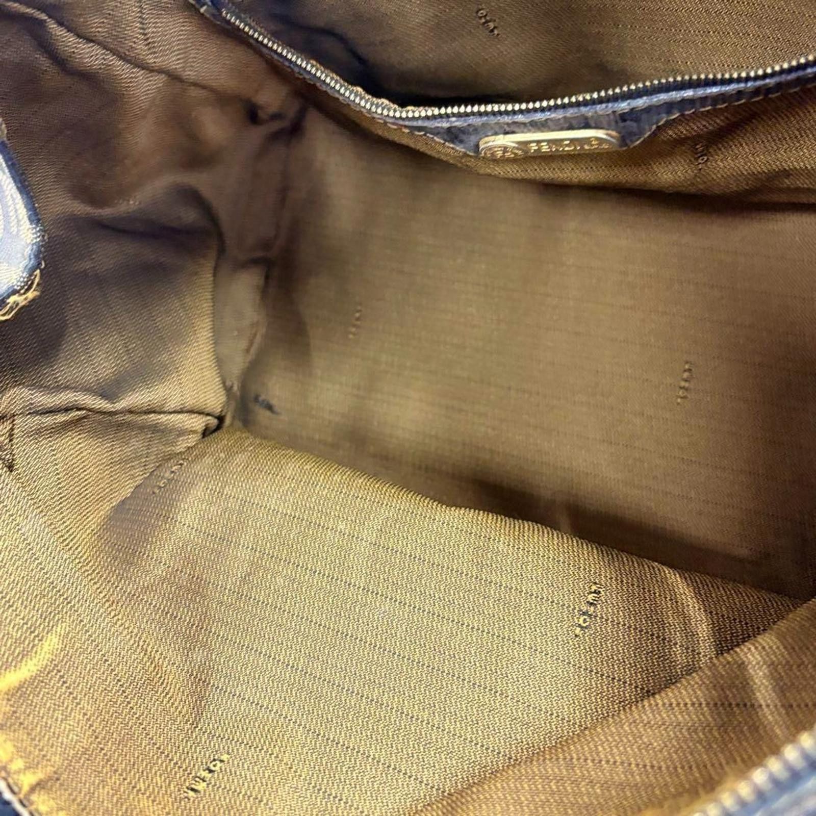 Fendi Fendi - Monogram Canvas Handbag with Leather Handles Size ONE SIZE - 8 Thumbnail