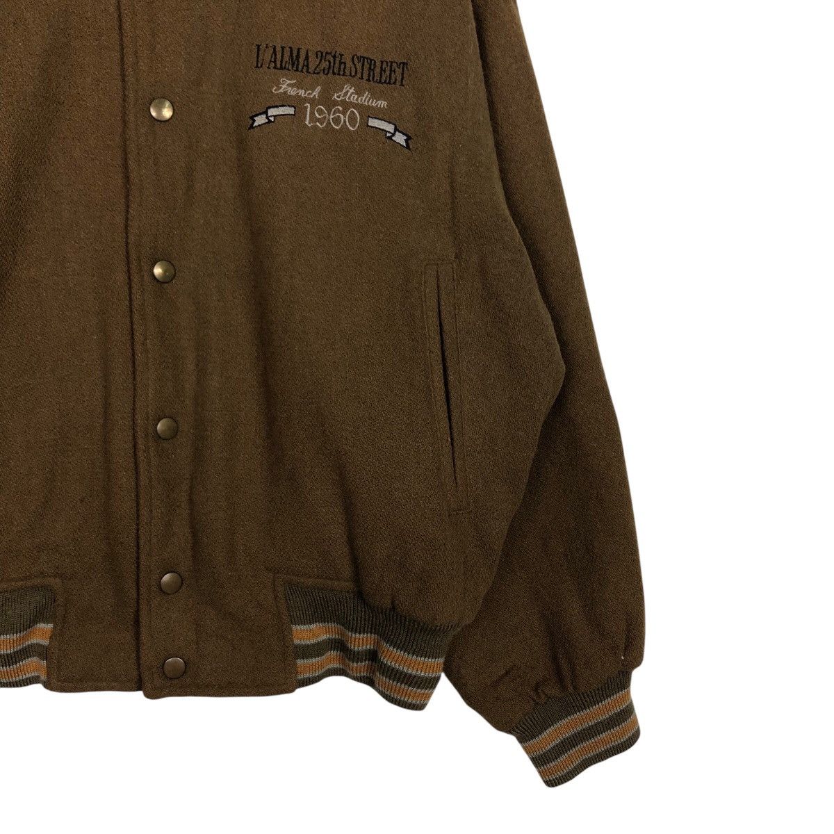 Japanese Brand 📌Rich Brown Bomber Jacket Expressly Big Logo Issey Miyake Size US M / EU 48-50 / 2 - 6 Thumbnail