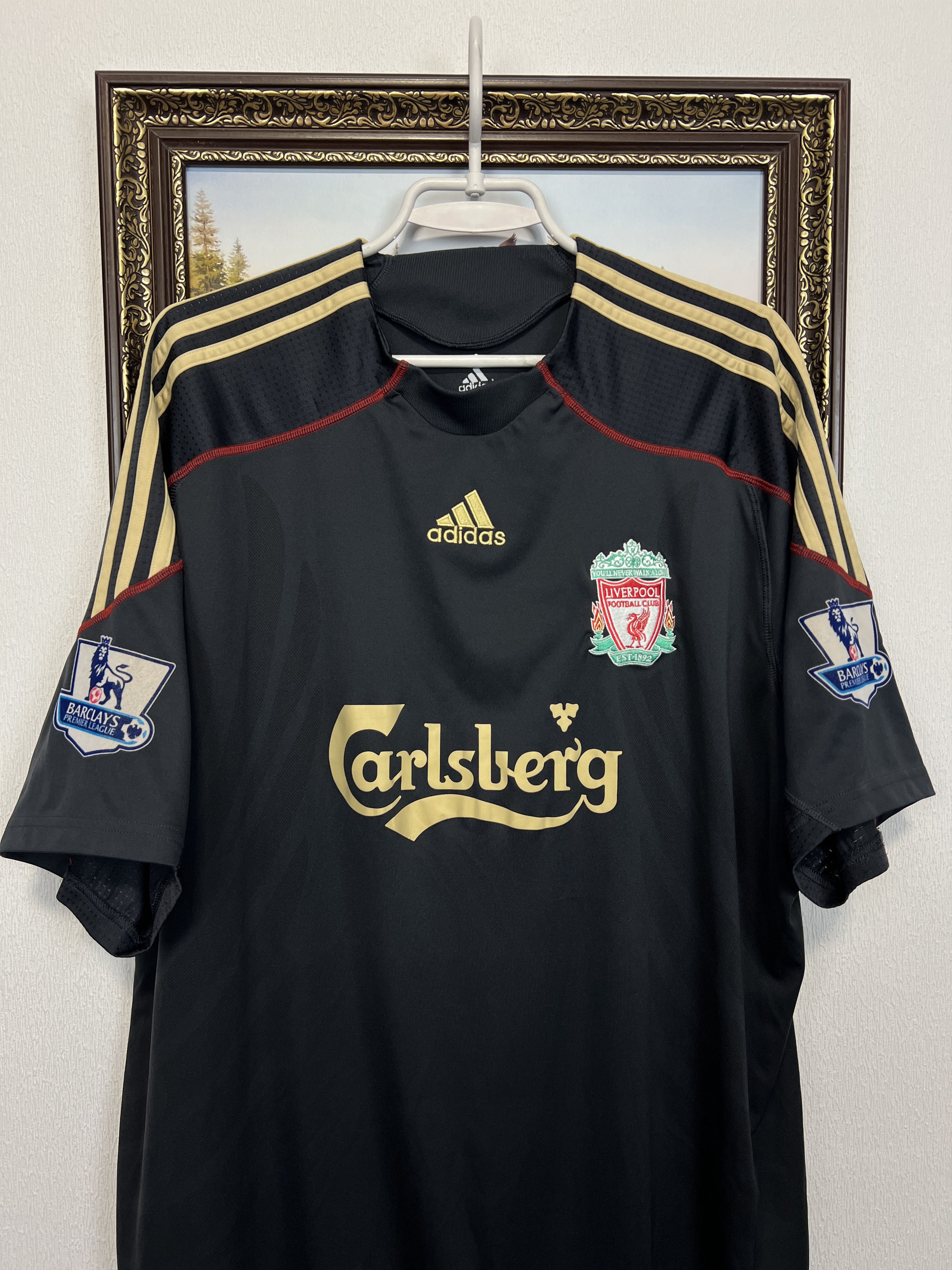 Adidas Liverpool Away football shirt Soccer #5 Agger Jersey Trikot Size US XXL / EU 58 / 5 - 3 Thumbnail