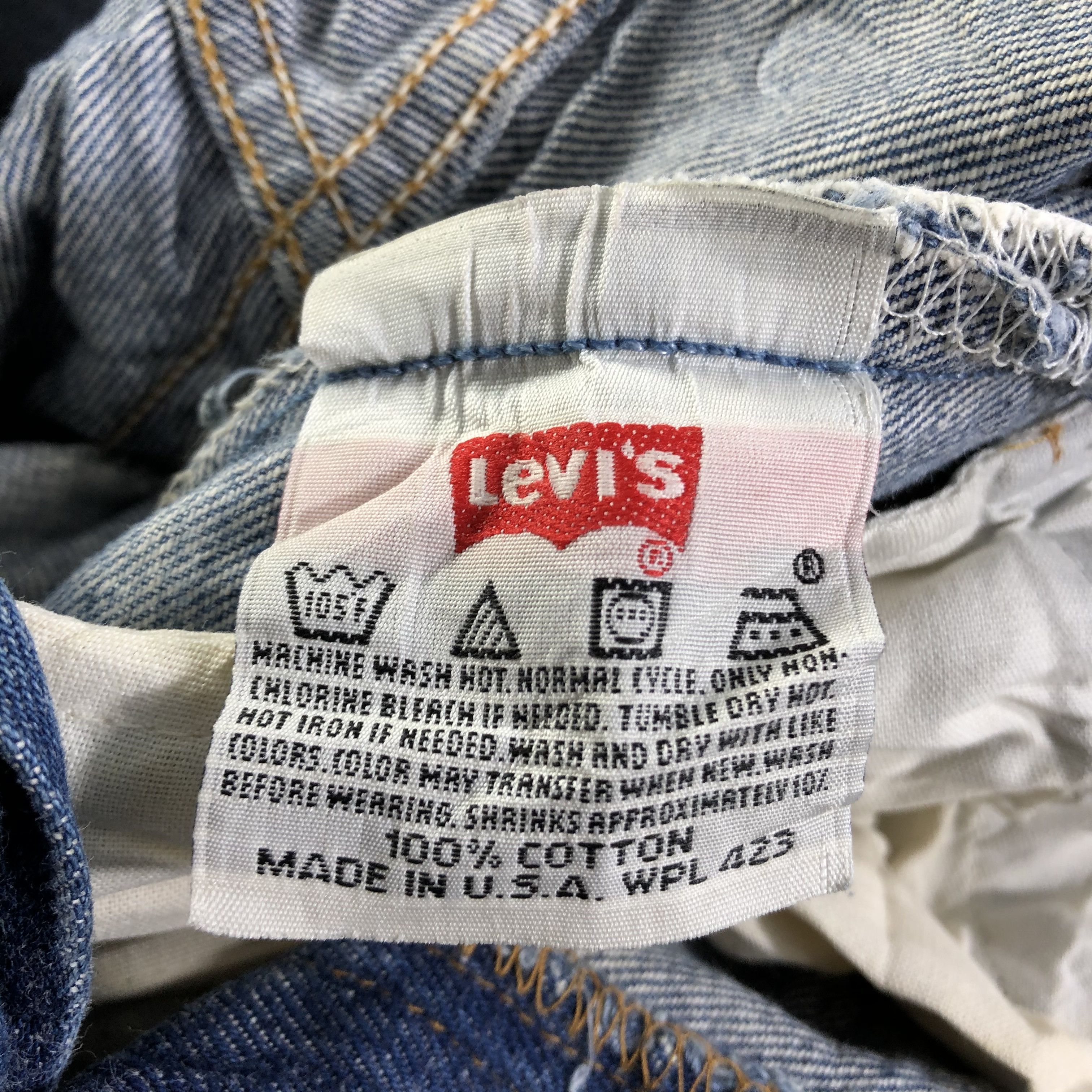 Levi's 90s Vintage Blue Wash Levis 501 Jeans-J3949 Size US 28 / EU 44 - 10 Thumbnail
