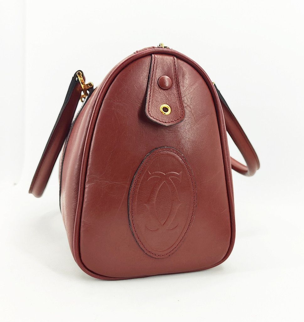 Cartier original CARTIER Bordeaux Leather Boston 33 Bag Size ONE SIZE - 5 Thumbnail