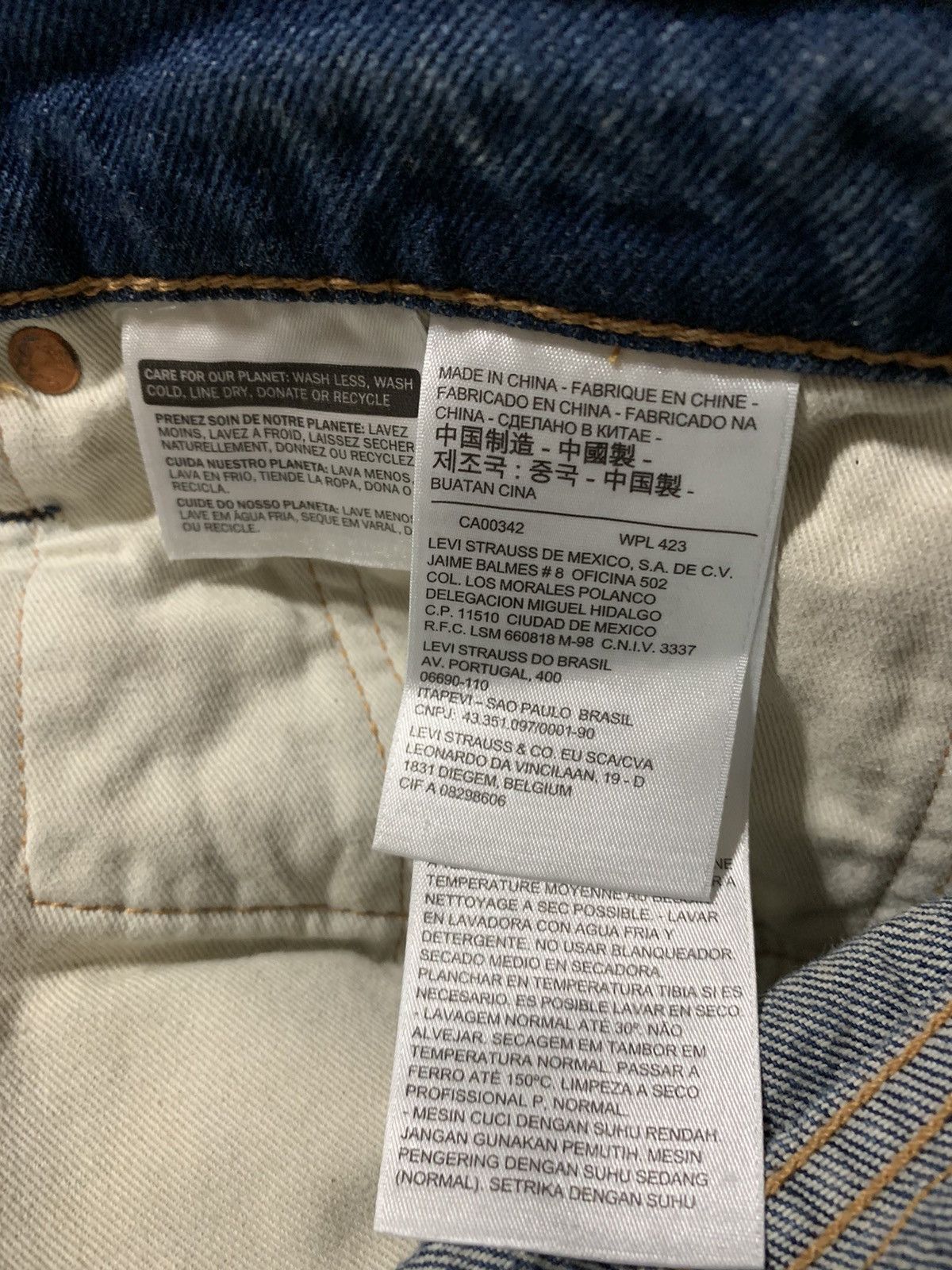 Levi's Warp Stretch straight leg jeans nwt 98.00 Size US 36 / EU 52 - 11 Thumbnail