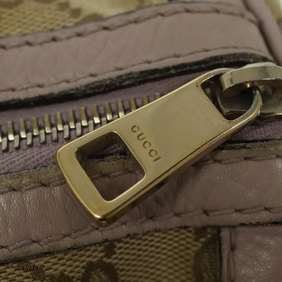 Gucci GUCCI GG Canvas Sherry Line Hand Bag Beige Gold Size ONE SIZE - 16 Thumbnail