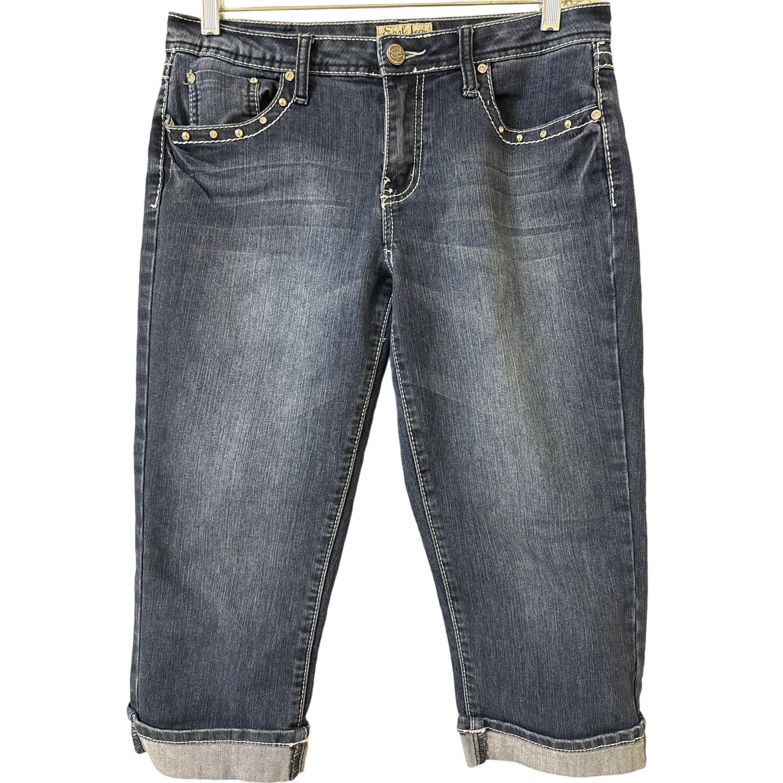 Earl Jean Earl Slim Boot Jeans Embellished Rhinestones
