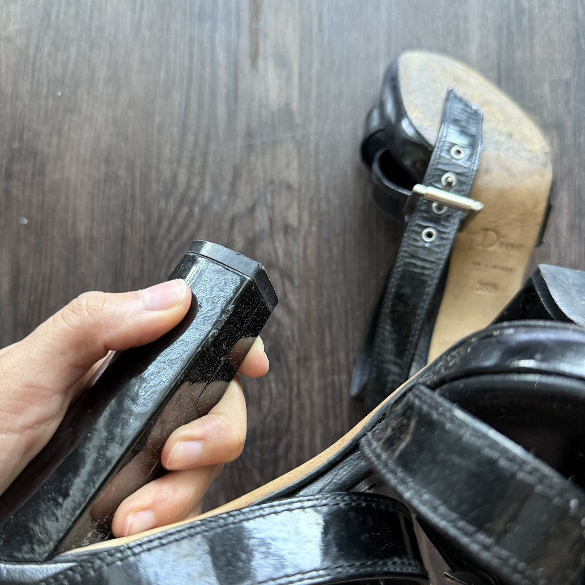 Dior Vintage Black Dior Heels Size US 6.5 / IT 36.5 - 7 Thumbnail
