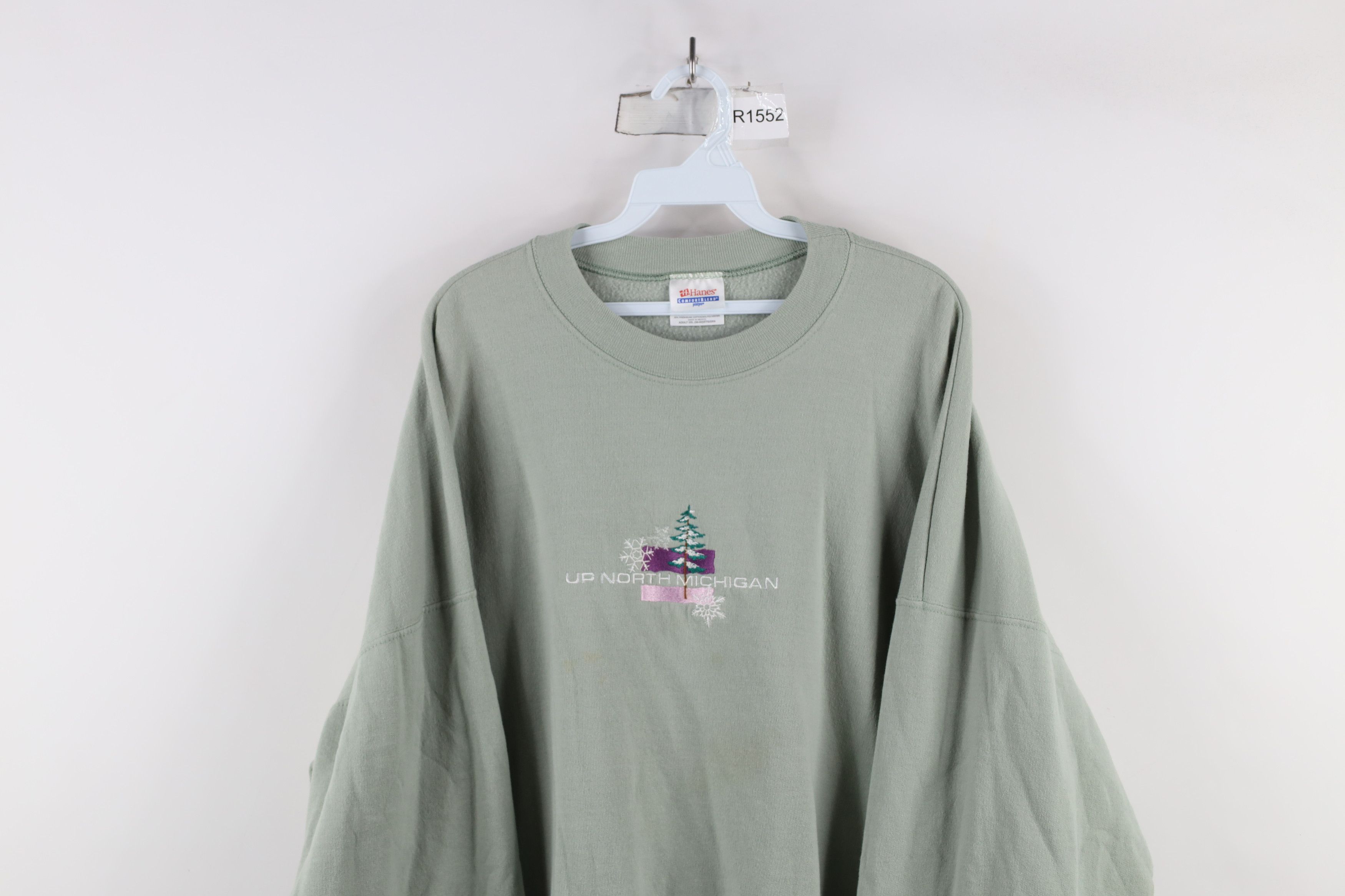 Vintage Vintage 90s Streetwear Michigan Snowflake Sweatshirt Mint Size US XXL / EU 58 / 5 - 2 Thumbnail