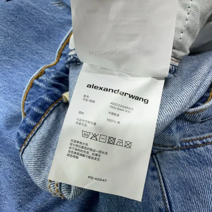 Alexander Wang Alexander Wang Logo Low Waist Pocket Jeans - Size 24" / US 00 / IT 34 - 7 Thumbnail