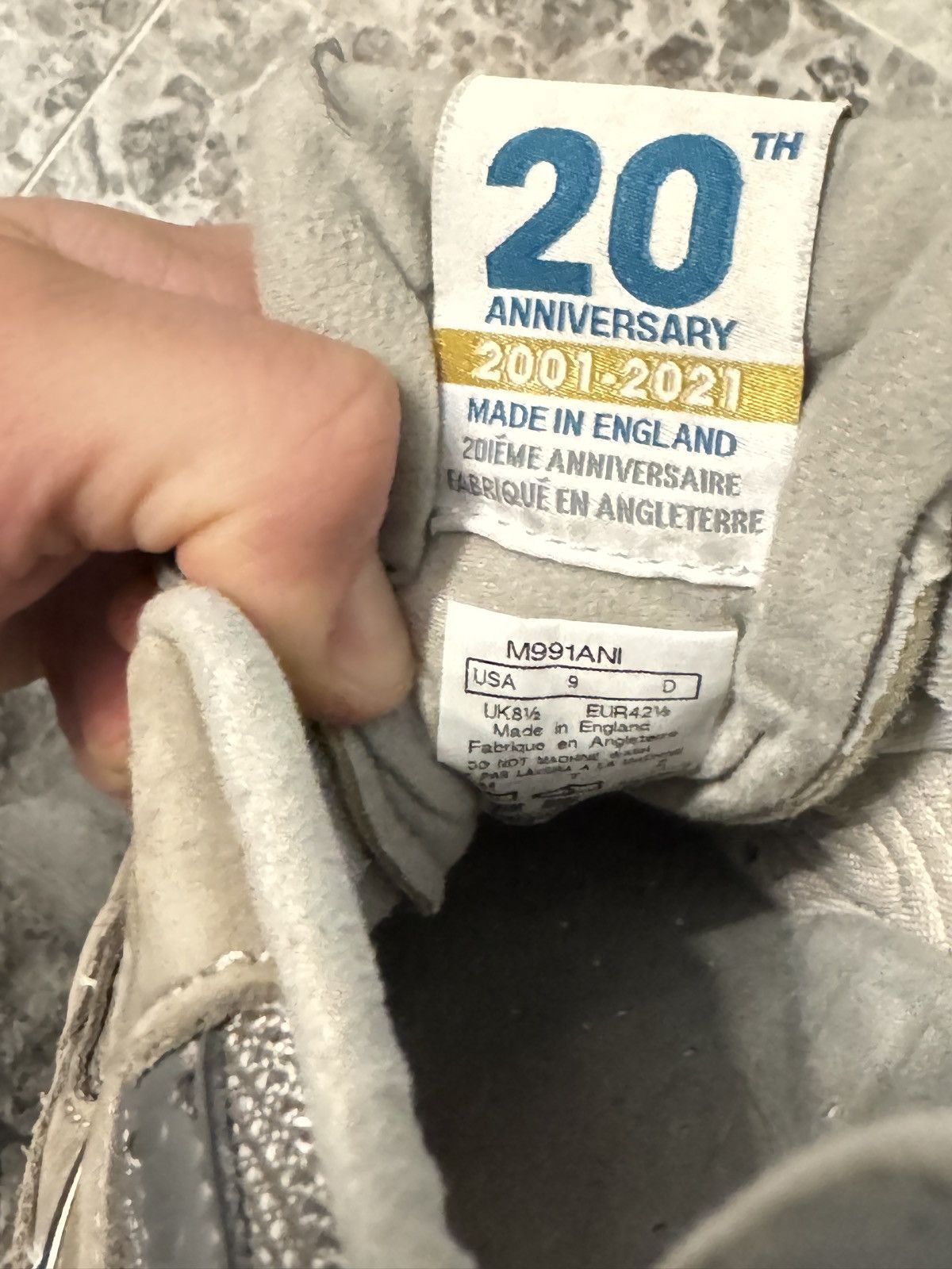 New Balance New Balance 991 20th Anniversary Made in England Size US 9 / EU 42 - 6 Thumbnail
