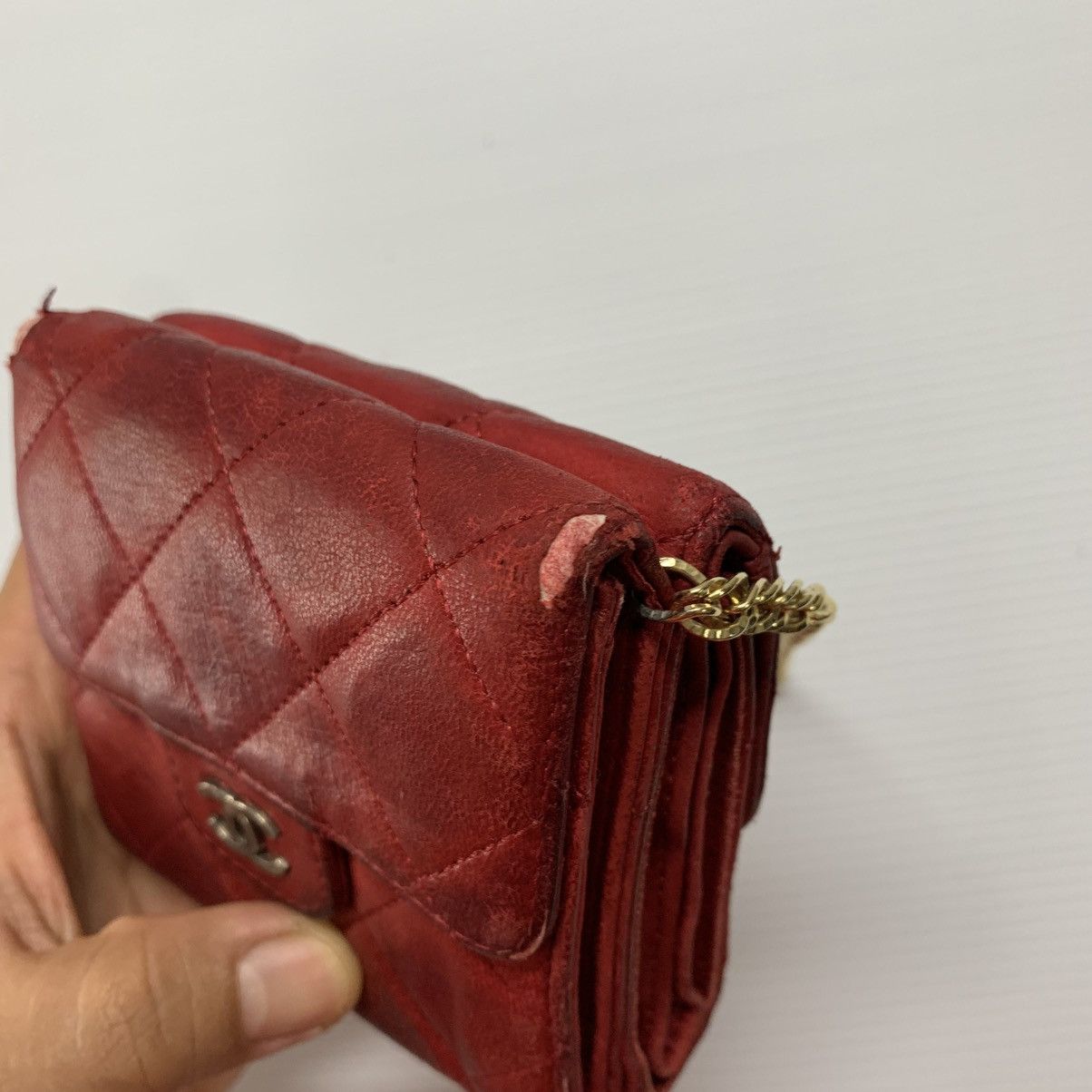 Chanel Chanel Red Leather Wallet Size ONE SIZE - 9 Thumbnail