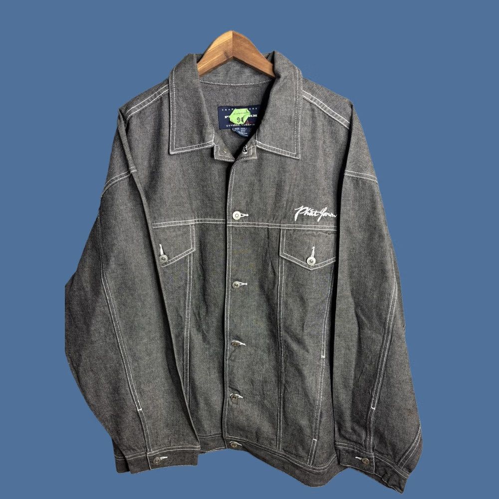 Phat Farm VINTAGE Phat Farm Denim Jacket Mens 3XL Gray Contrast Stitch Trucker Embroidered Logo Jacket Mens Gray Denim 3XL Embroidered Logo Workwear Casual Size US XXL / EU 58 / 5 - 1 Thumbnail