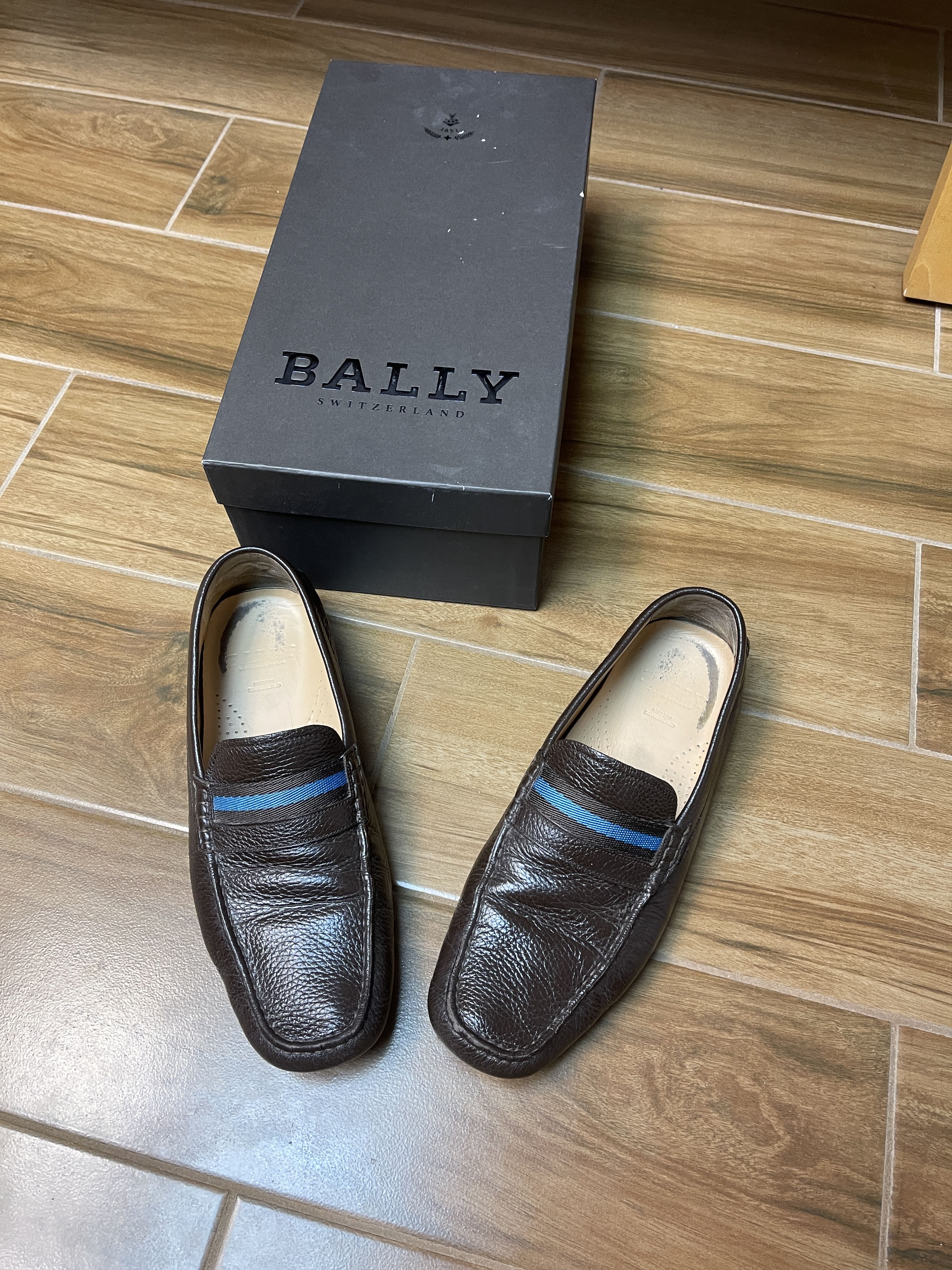 Bally Bally Men's Brown/Blue Loafer Size 8.5 In Great Shape! Size US 8.5 / EU 41-42 - 1 Thumbnail