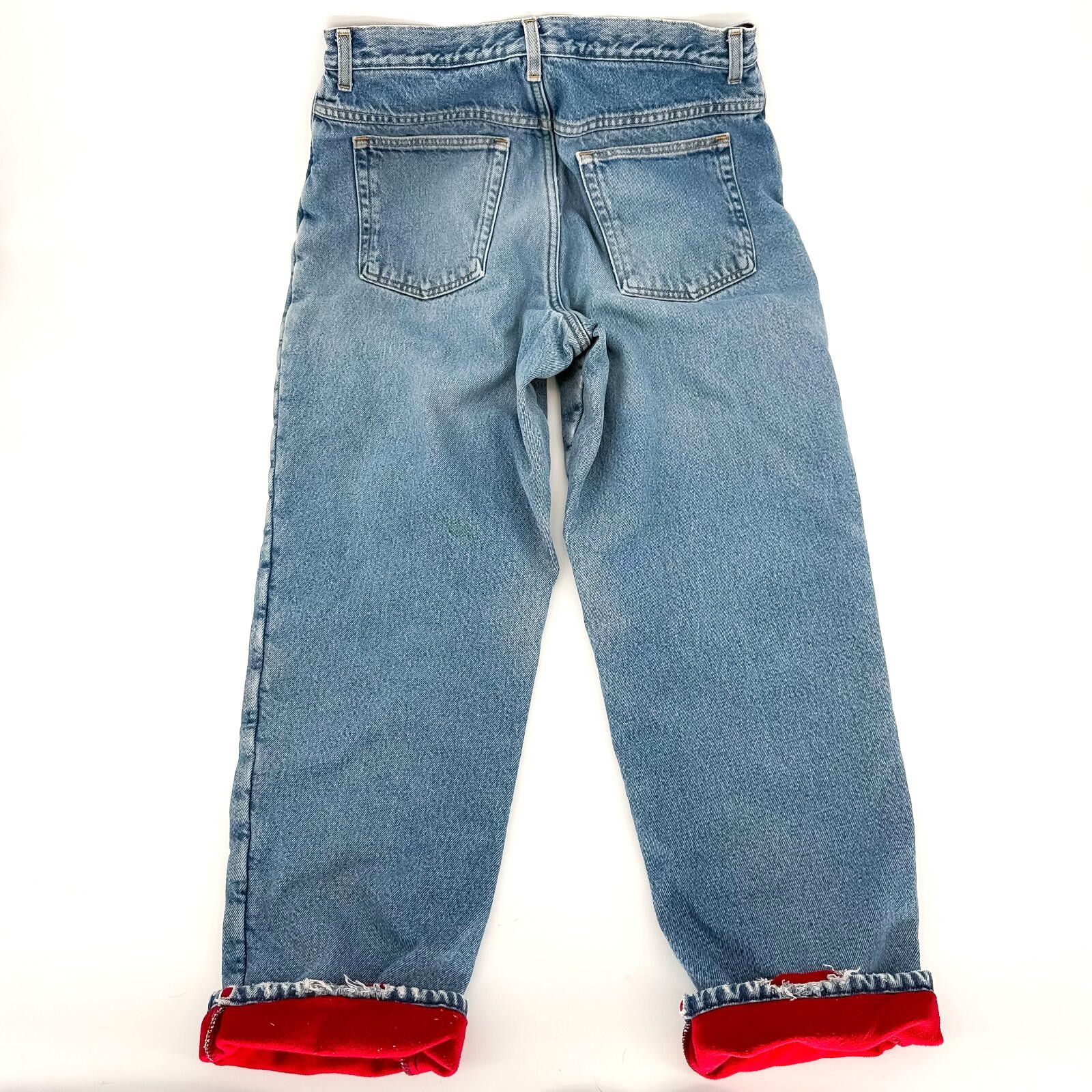L.L. Bean LL Bean Fleece Lined Jeans Relaxed Warm Denim Womens 14R Size 36" / US 14 / IT 50 - 2 Thumbnail