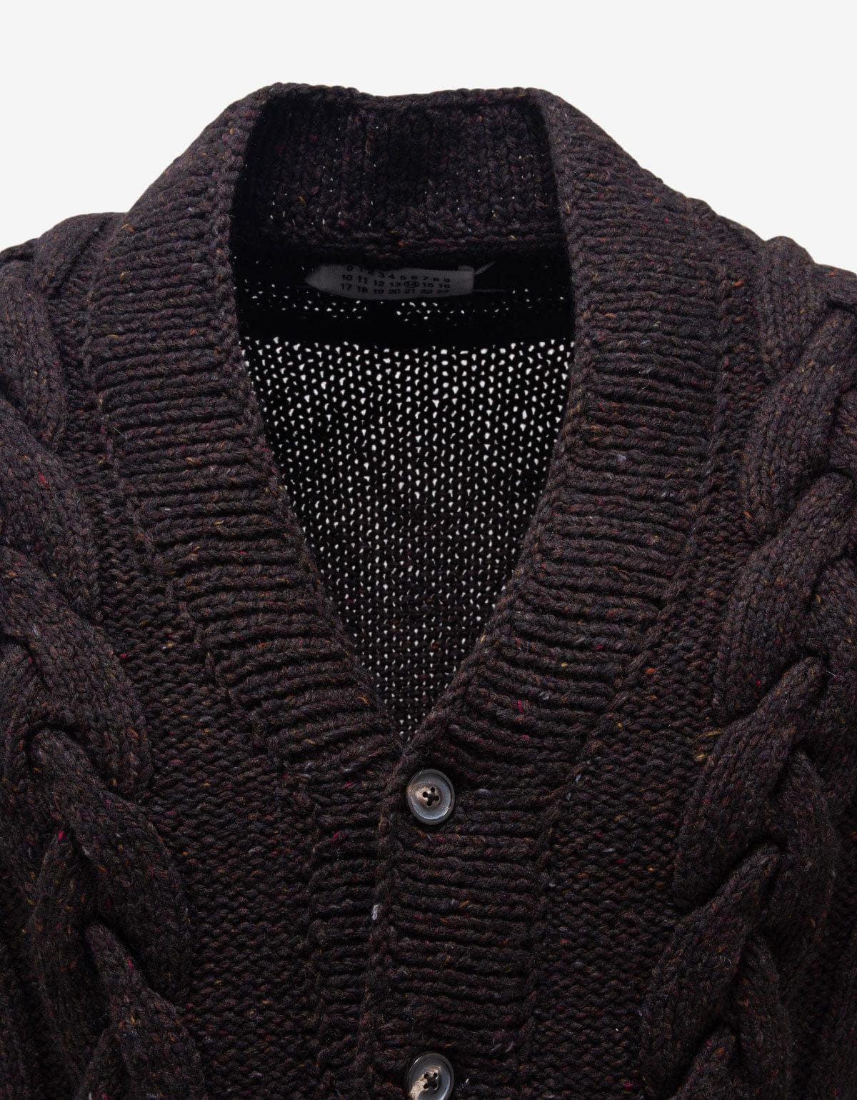 Maison Margiela Maison Martin Margiela Brown Cable Knit Cardigan Size US S / EU 44-46 / 1 - 4 Thumbnail