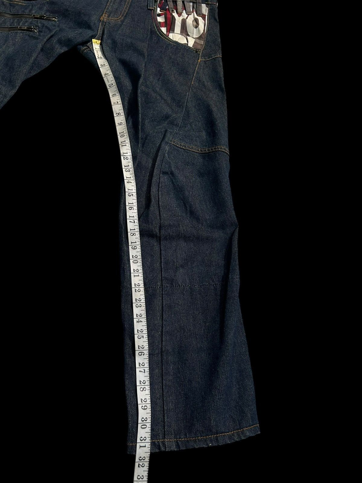 Japanese Brand × Kapital × Vintage DOUBLE WAIST JAPANESE PUNK GRUNGE STYLE DENIM JEANS Size US 32 / EU 48 - 17 Thumbnail