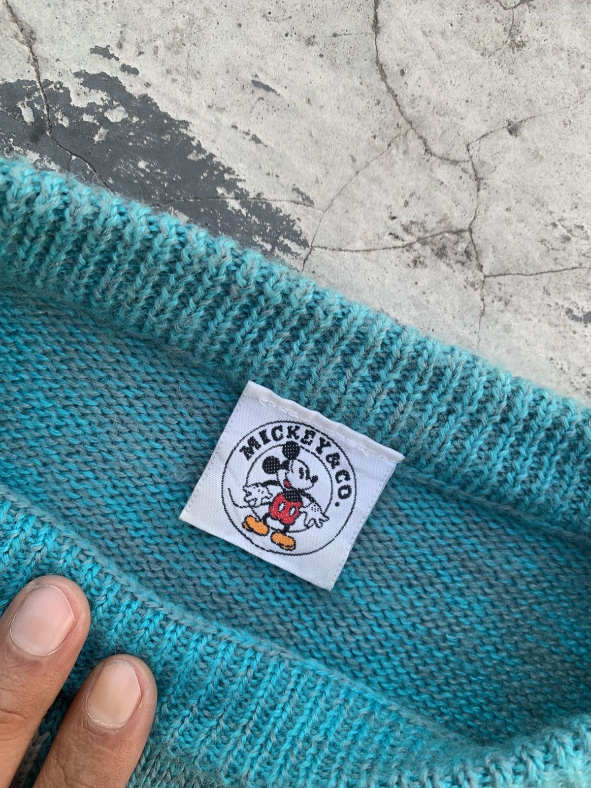 Disney 80’s Vintage Mickey Mouse Big Logo Knitwear Size US L / EU 52-54 / 3 - 3 Thumbnail