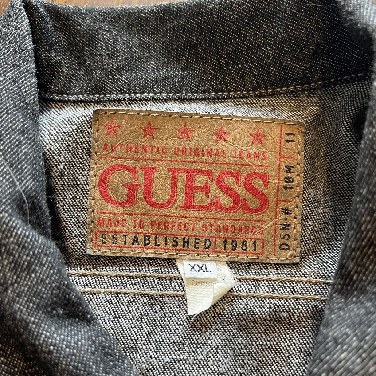 Guess Guess Jeans Jacket Mens 2XL Denim Trucker Original XXL Size US XXL / EU 58 / 5 - 7 Thumbnail