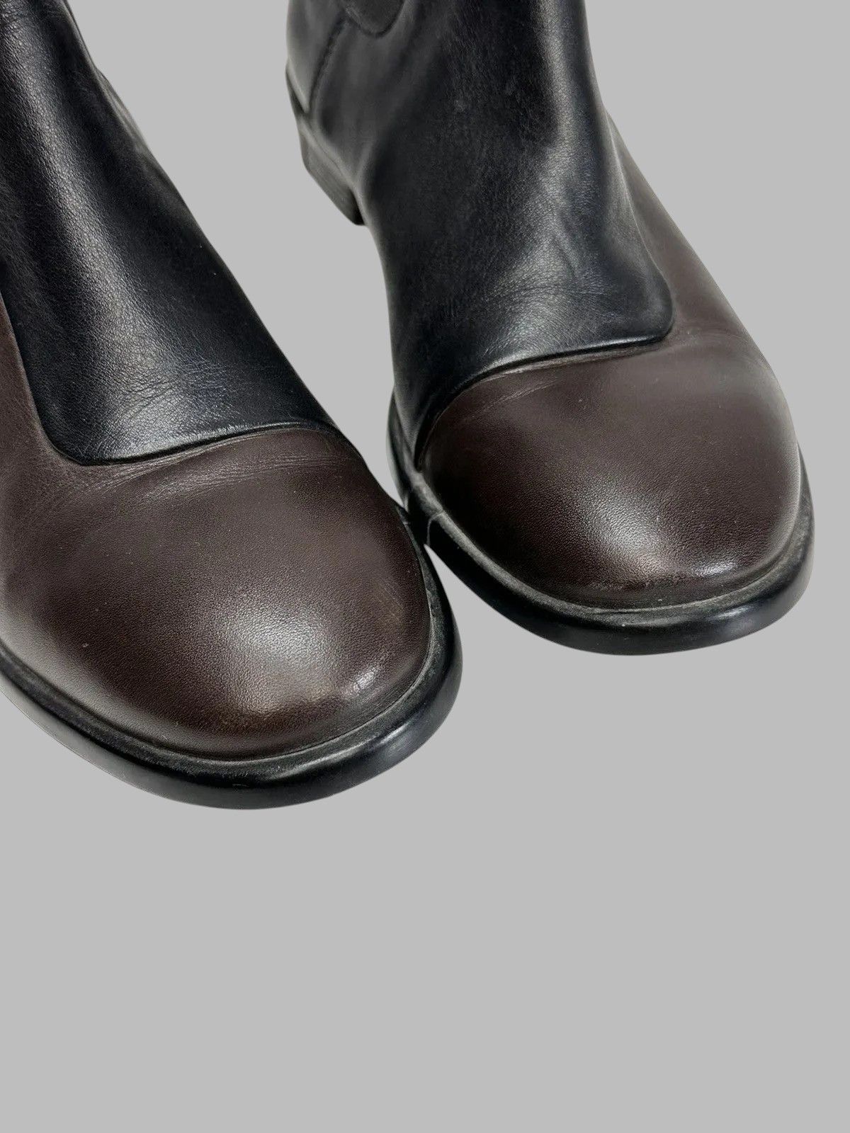 Dirk Bikkembergs Bikkembergs Brown Leather Moto Boots Y2K Futuristic Style Size US 6 / IT 36 - 8 Thumbnail