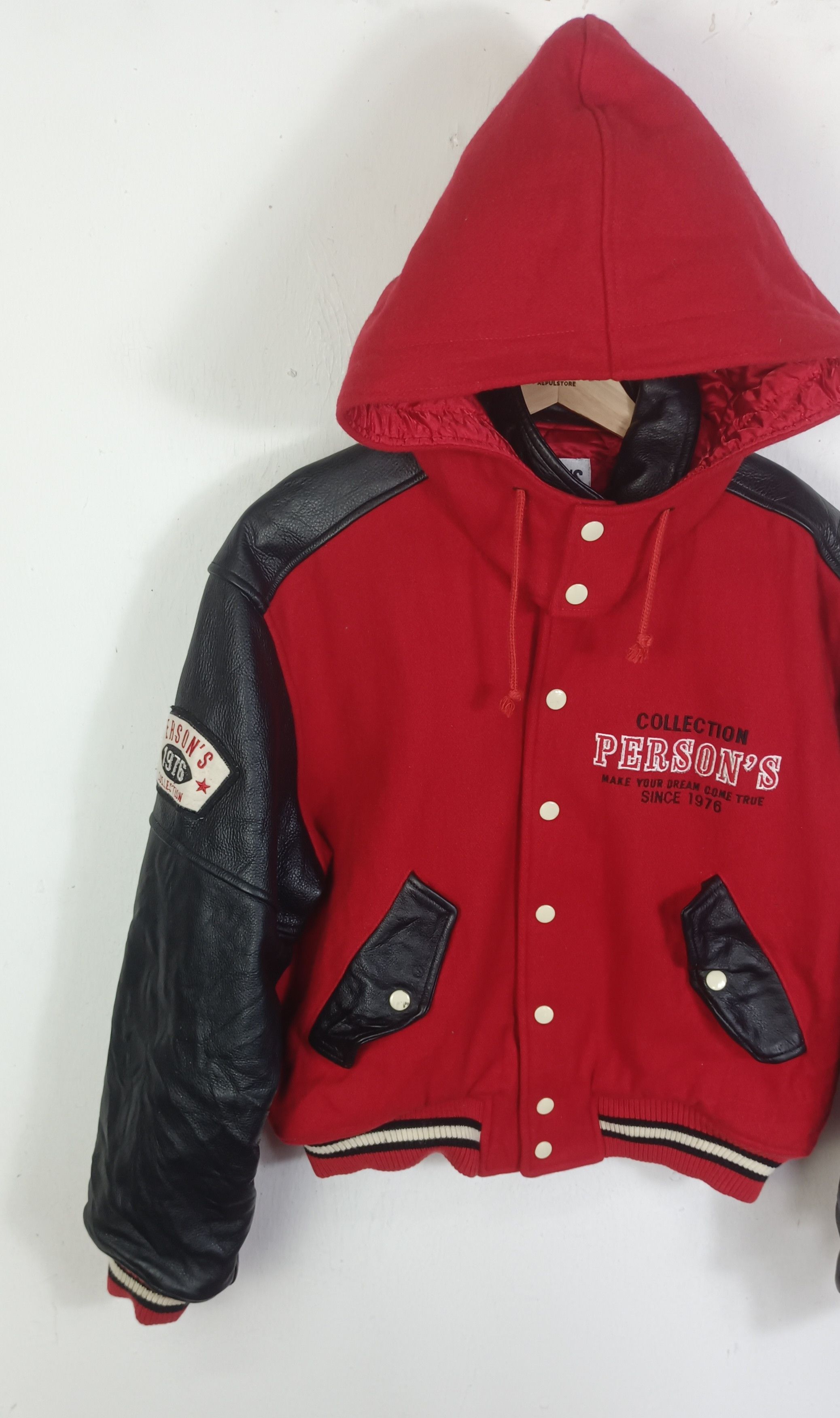 PERSON'S Vintage Person's An Atircle Collection Wool & Leather Jacket Size US L / EU 52-54 / 3 - 5 Thumbnail
