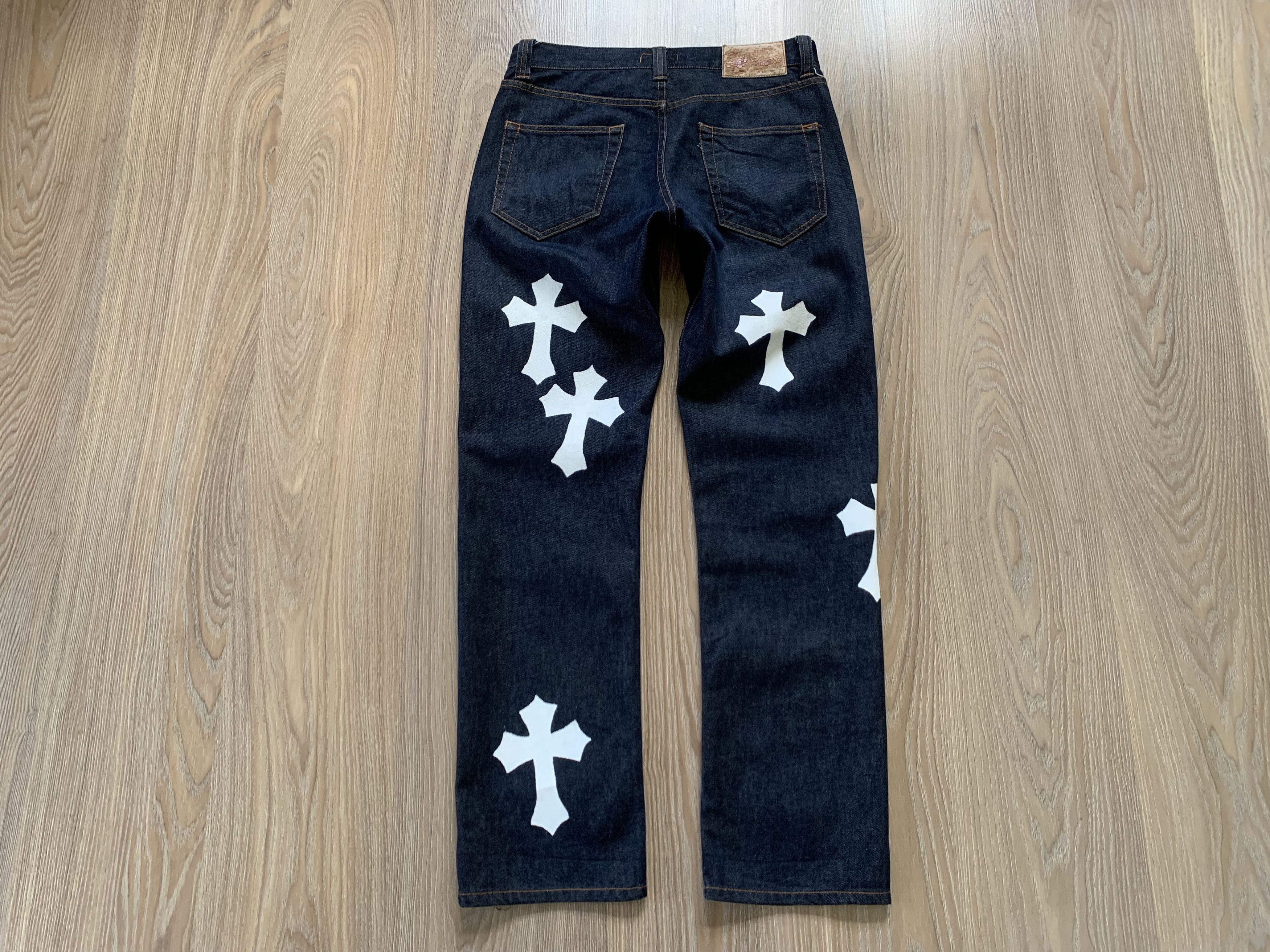 Designer Vintage Cell Dvsn Dino Heritage Cross Printed Jeans Size US 28 / EU 44 - 3 Thumbnail