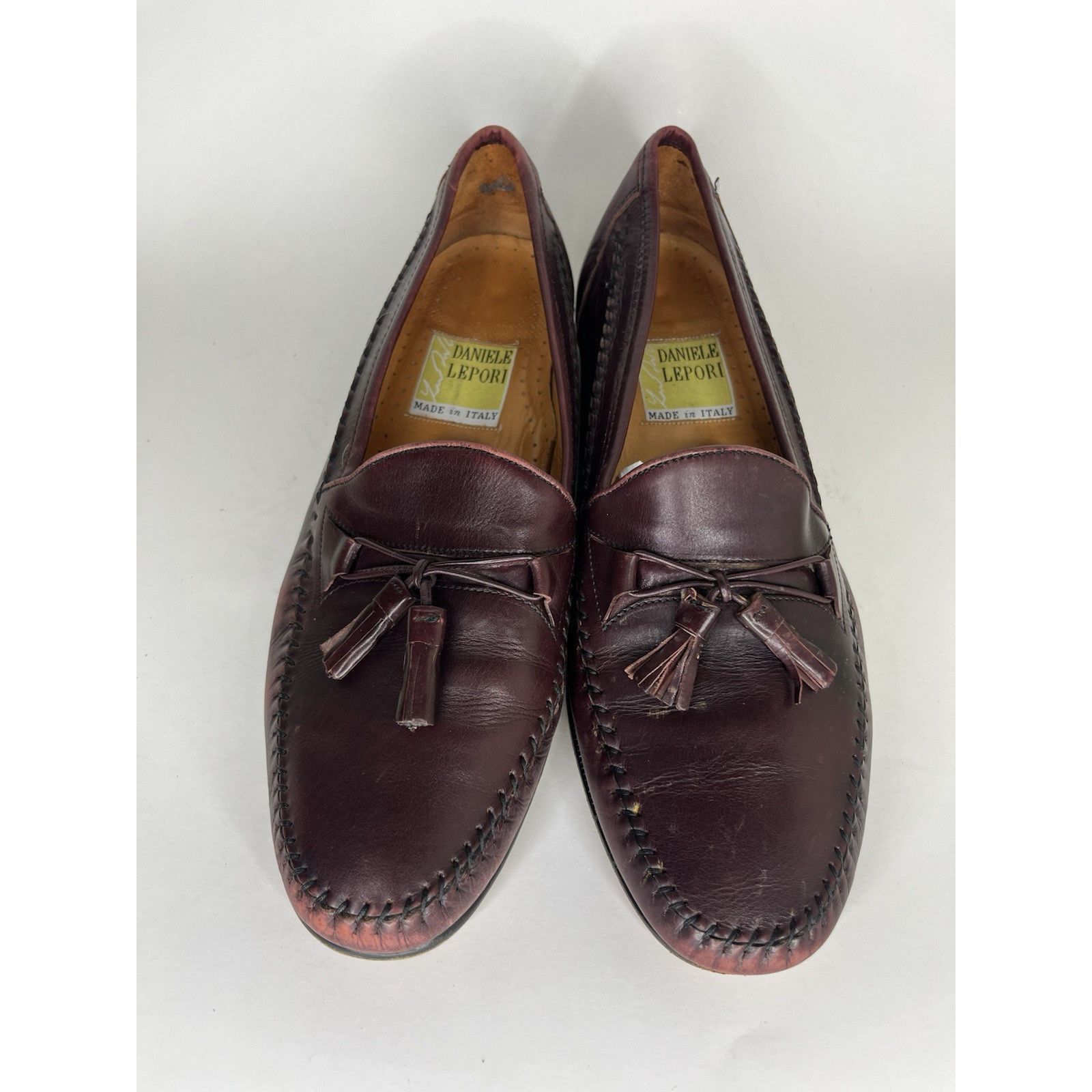 Daniele Fiesoli Daniele Lepori Burgundy Leather Tassel Loafers Dress Shoes M Size US 11 / EU 44 - 2 Thumbnail