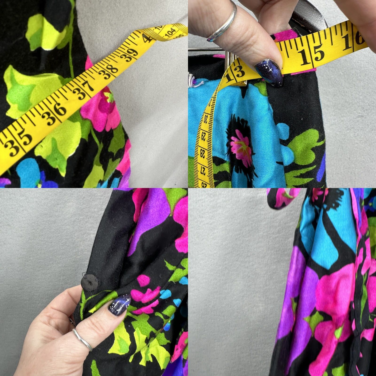 Vintage VINTAGE Leslie Fay Skirt Women Long Maxi 60s 70s Floral Black Button Wrap L Womens Size 36" / US 14 / IT 50 - 8 Thumbnail