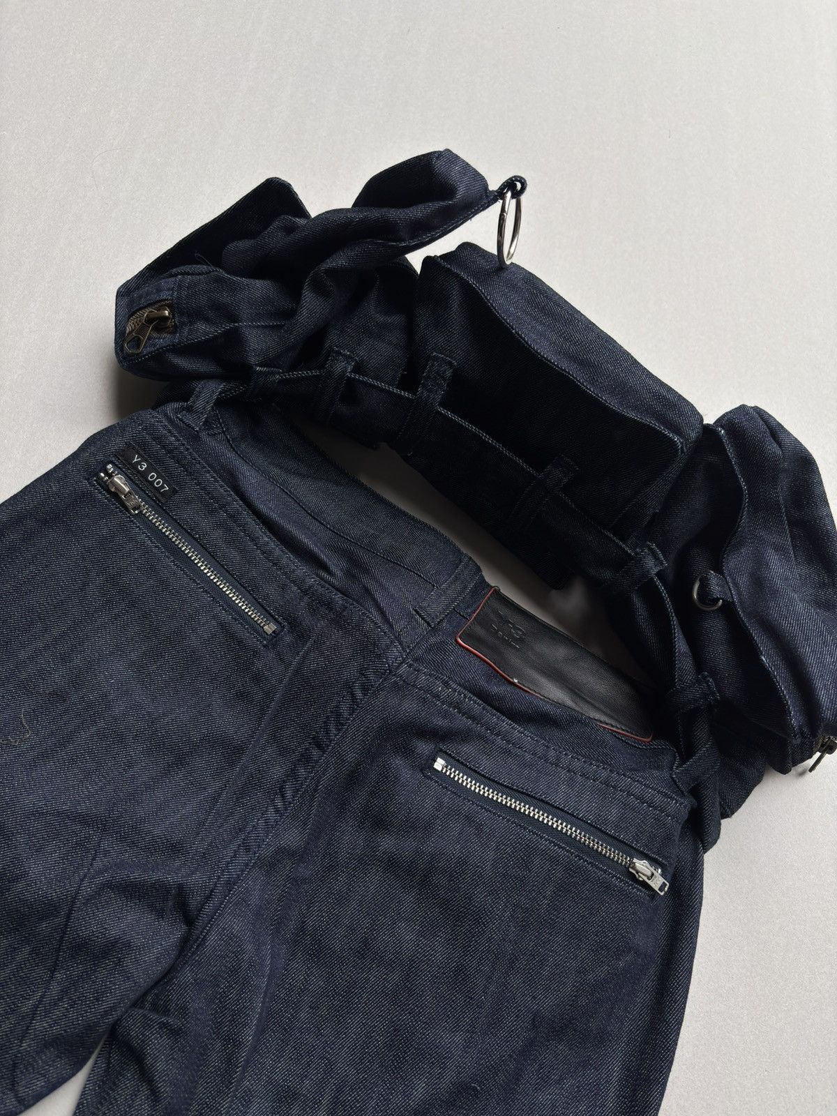 Yohji Yamamoto Y-3 Utility Flare Denim w/ Detachable Belt Bag Size US 27 - 11 Thumbnail