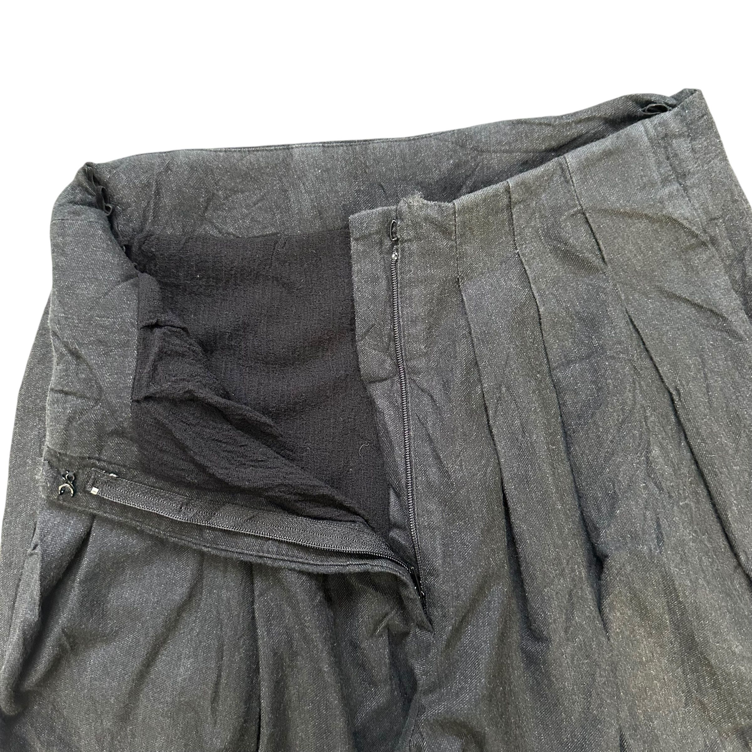 Japanese Brand Made in Italy Cotton Wool Wide Pleated Pants #A57-1319 Size 27" / US 4 / IT 40 - 4 Thumbnail
