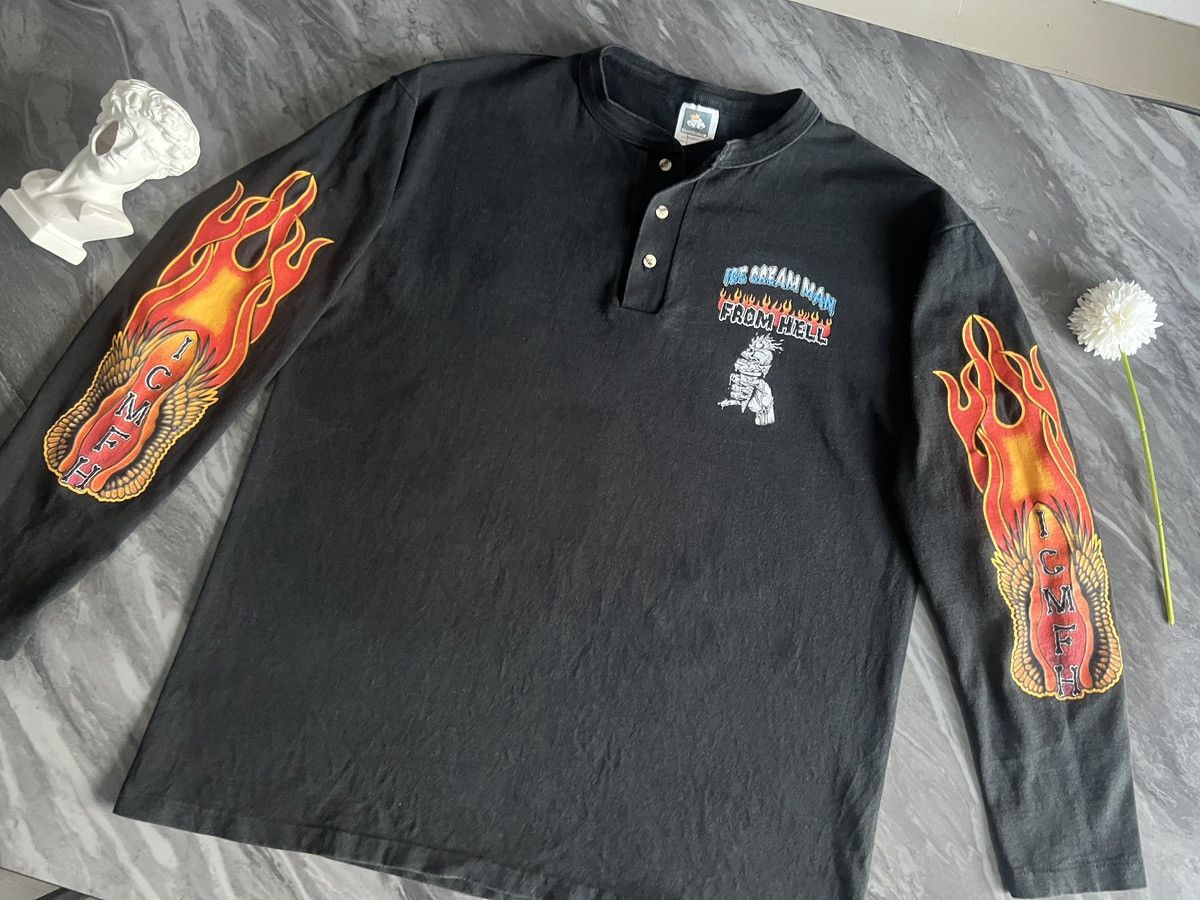 Other Cotton Deluxe : Ice Cream Hell Flame ICMFM Long Sleeve Size US L / EU 52-54 / 3 - 2 Thumbnail