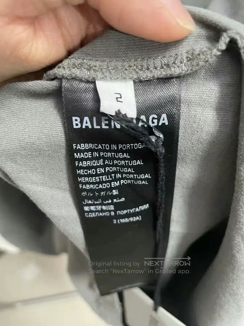 Balenciaga Balenciaga Grey Destroyed Short Sleeve Size US M / EU 48-50 / 2 - 5 Thumbnail