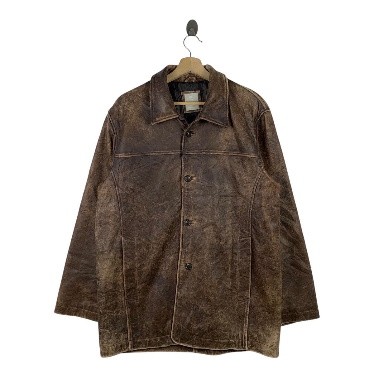 Japanese Brand Vintage FIDATO Japanese Brand Casualwear Leather Coat Jacket Size US L / EU 52-54 / 3 - 1 Thumbnail
