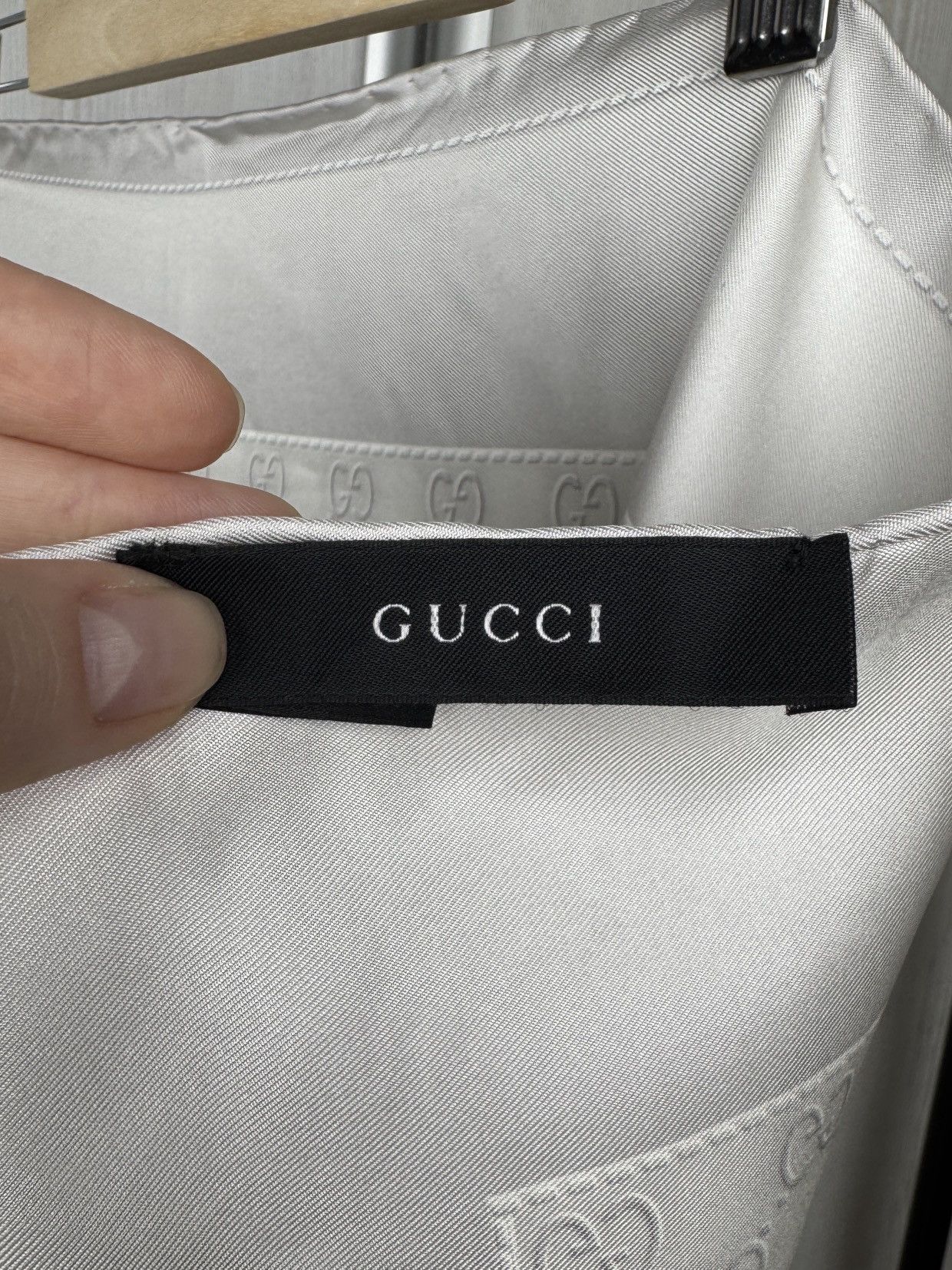 Gucci Gucci Monogram Chain big silk neck scarf Size ONE SIZE - 4 Thumbnail